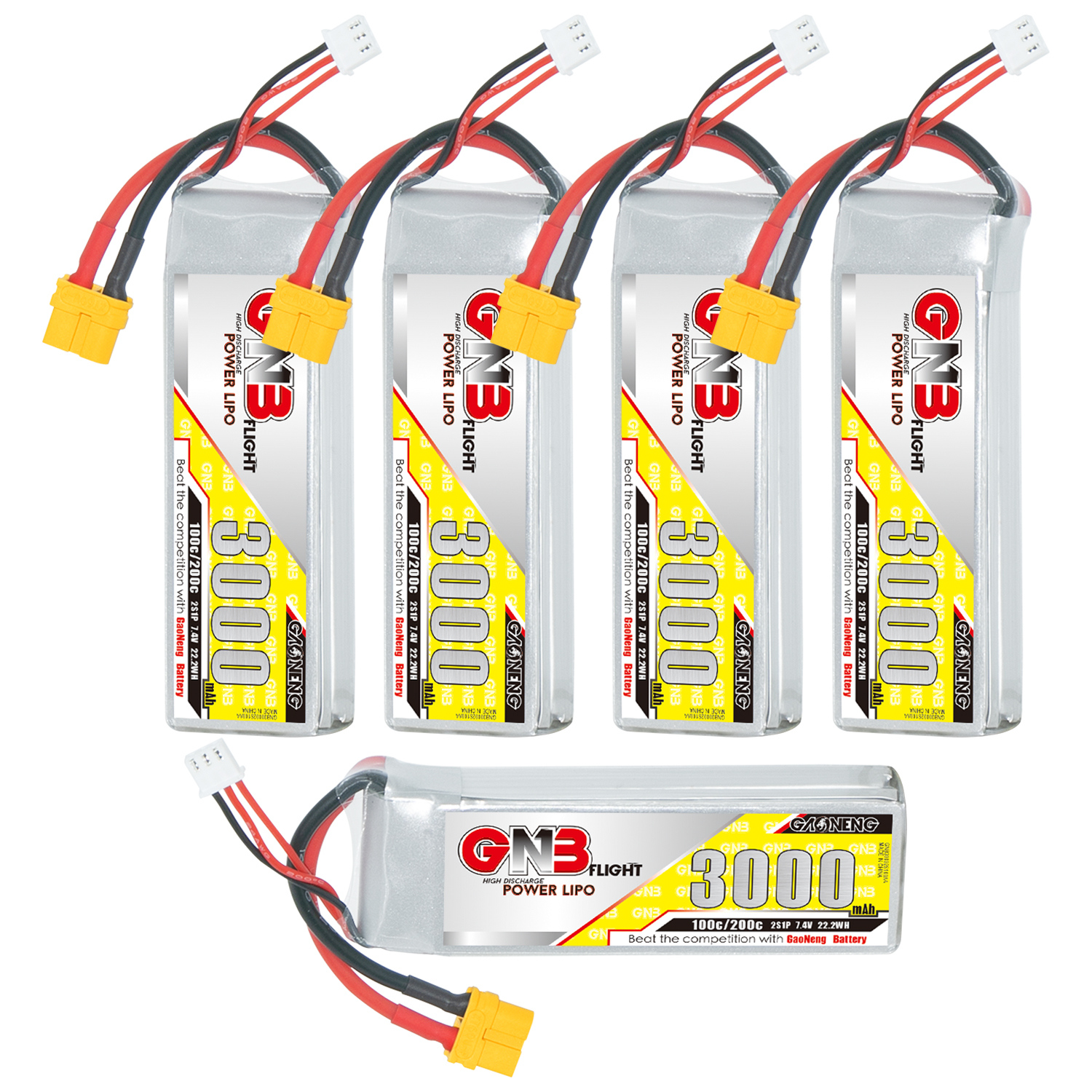 GAONENG GNB 2S 7.4V 3000mAh 100C LiPo Battery XT60