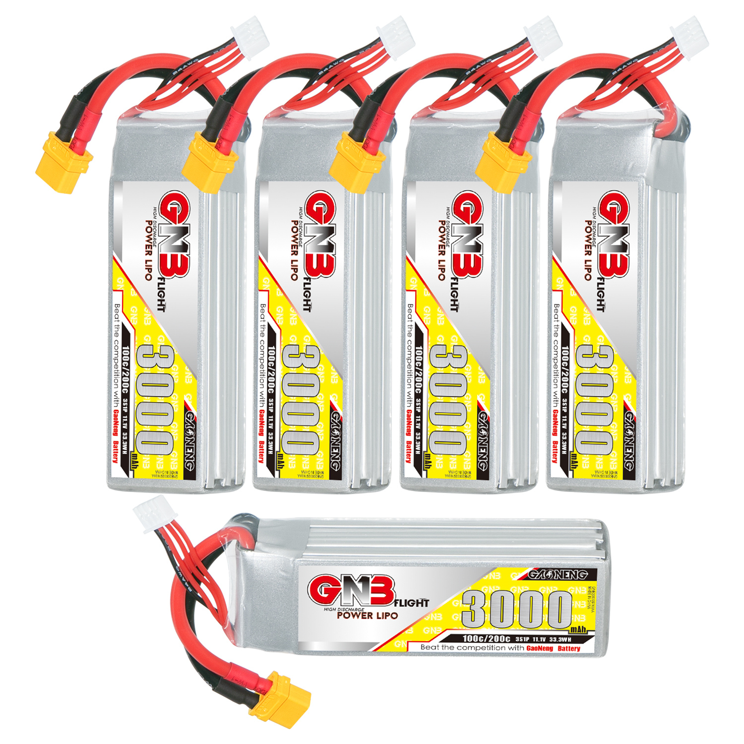 GAONENG GNB 3S 11.1V 3000mAh 100C LiPo Battery XT60