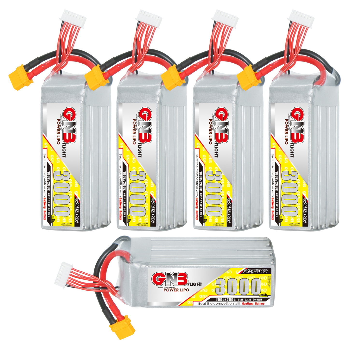 GAONENG GNB 6S 22.2V 3000mAh 100C LiPo Battery XT60