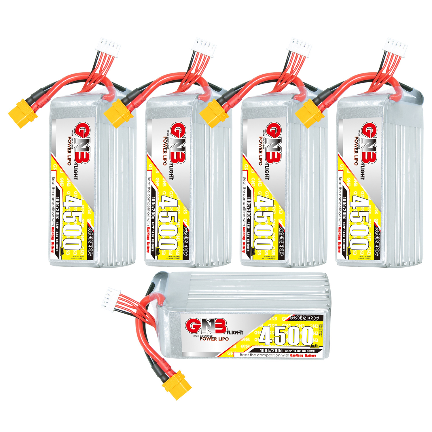 GAONENG GNB 4S2P 14.8V 4500mAh 100C LiPo Battery XT60