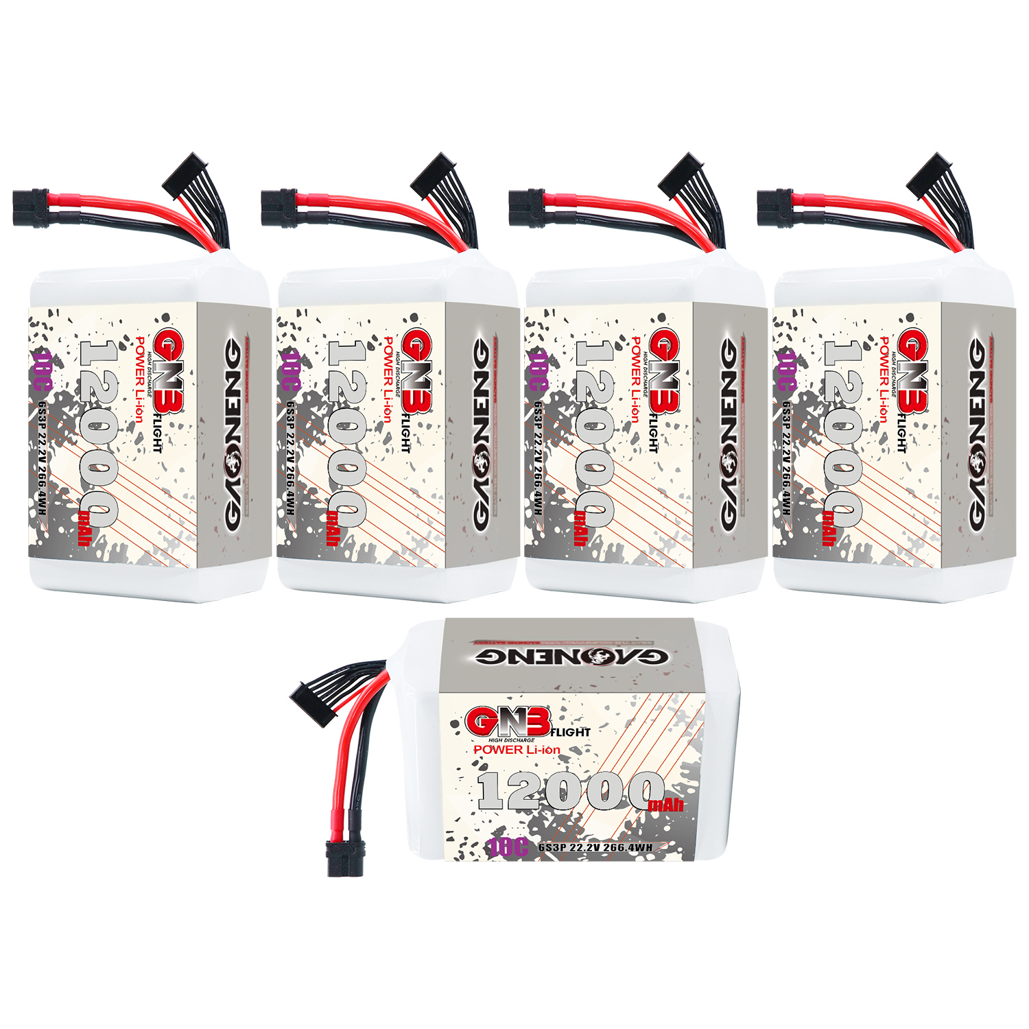 GAONENG GNB 6S 22.2V 12000mah 10C XT60 Li-ion Battery made with Li-ion Lithium Ion 21700