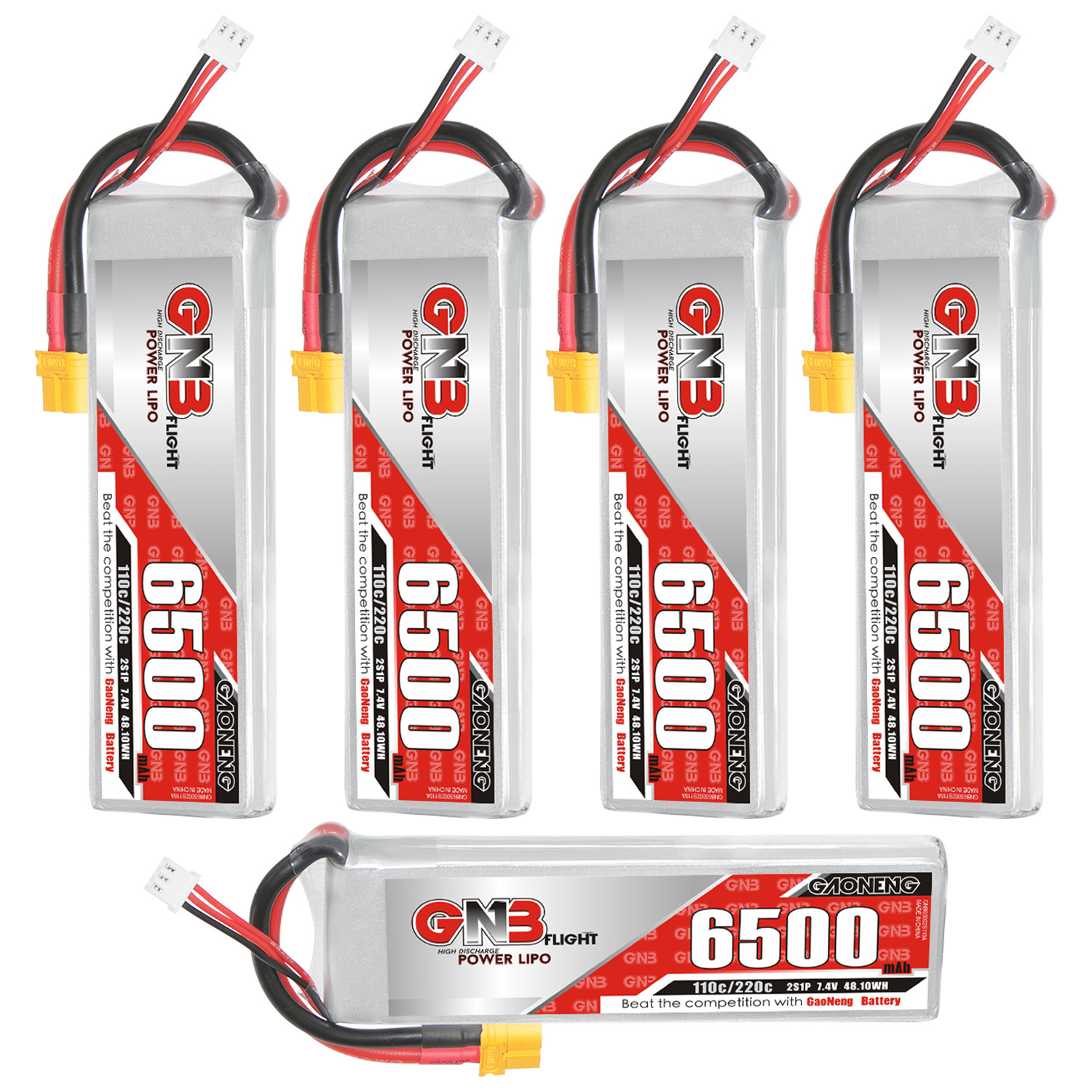 GAONENG GNB 2S 7.4V 6500mah 110C LiPo Battery XT60