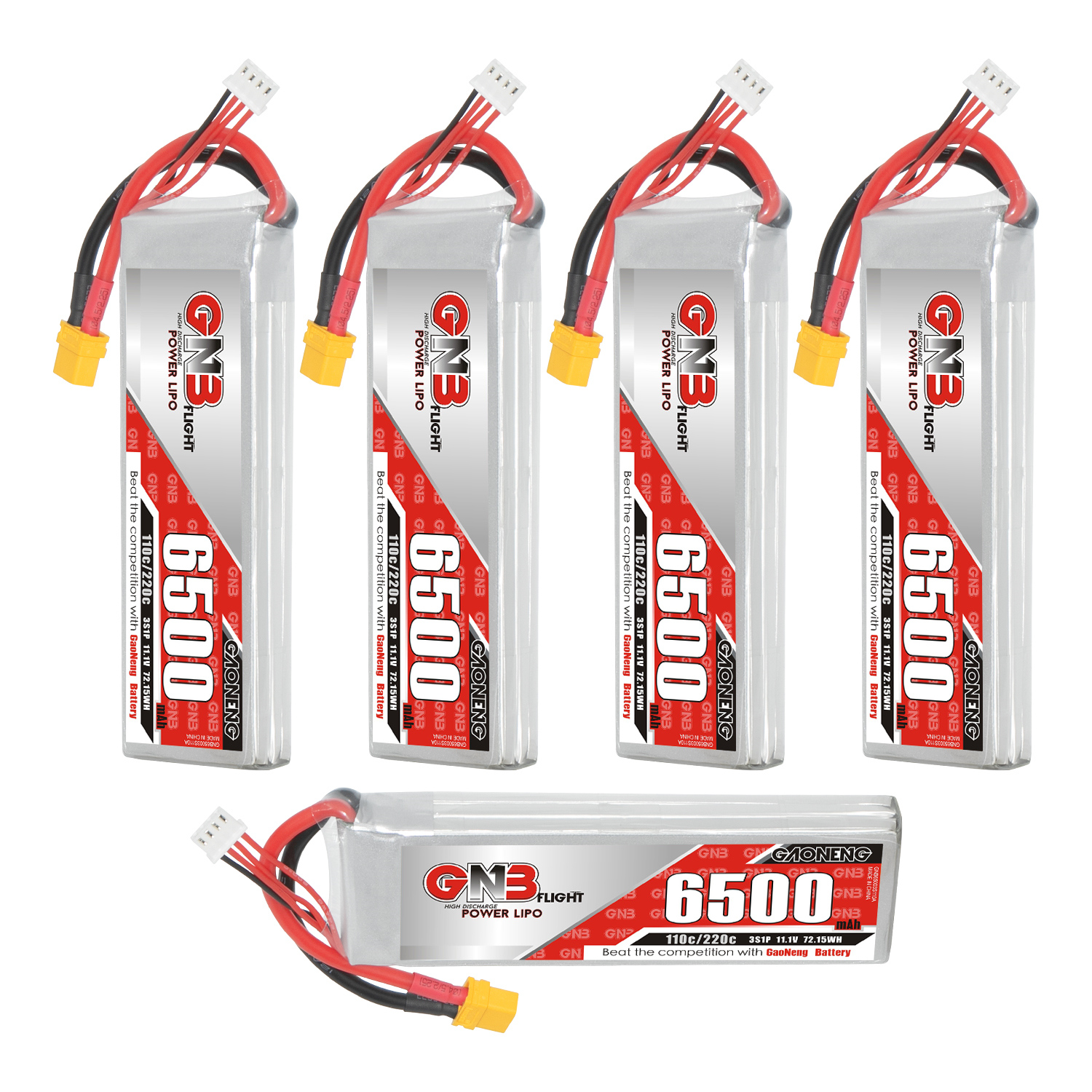 GAONENG GNB 3S 11.1V 6500mAh 110C LiPo Battery XT60