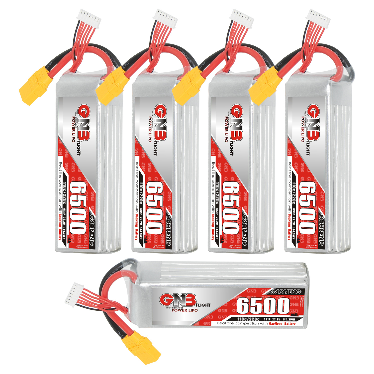 GAONENG GNB 6S 22.2V 6500mAh 110C LiPo Battery XT90