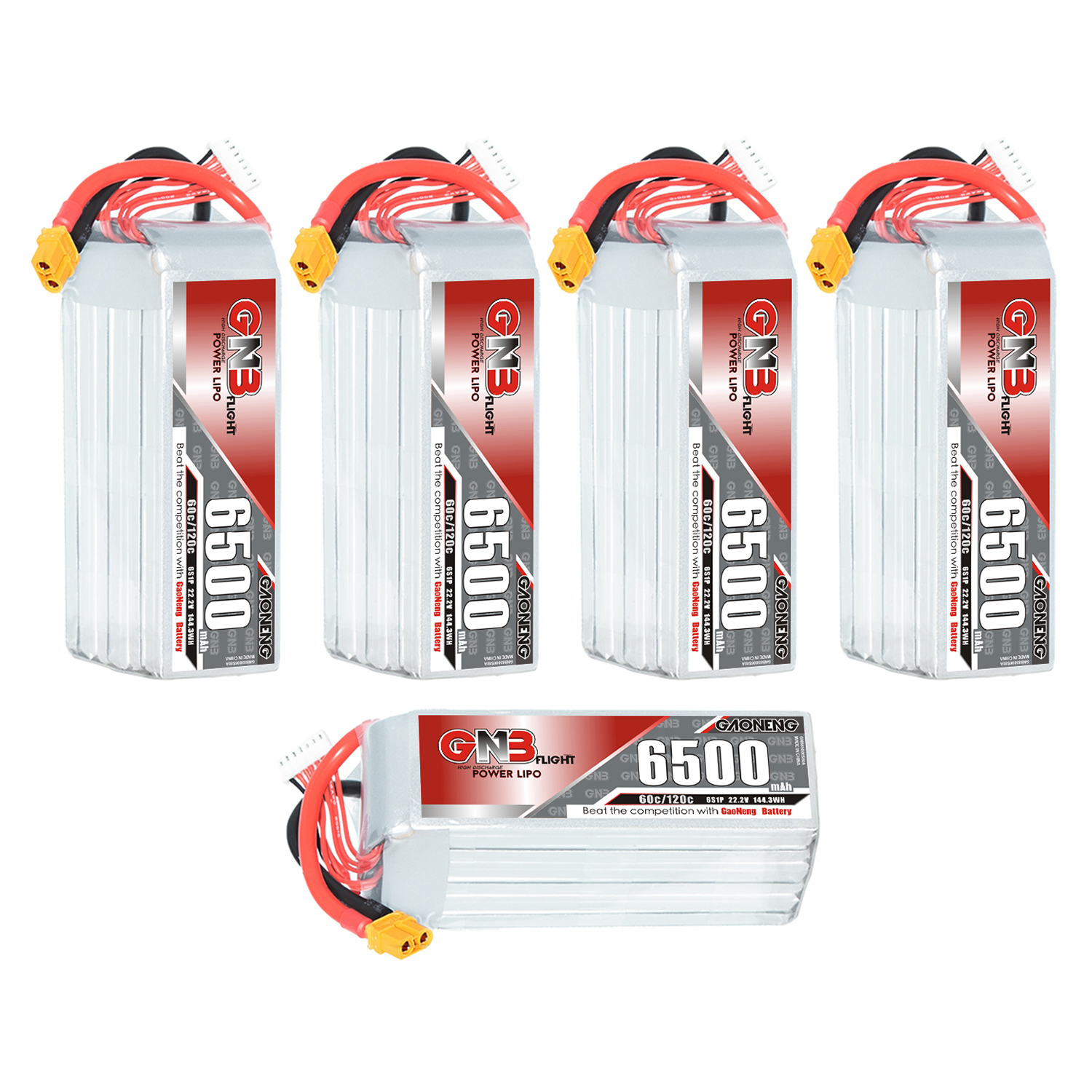 GAONENG GNB 6S 22.2V 6500mAh 60C LiPo Battery XT60