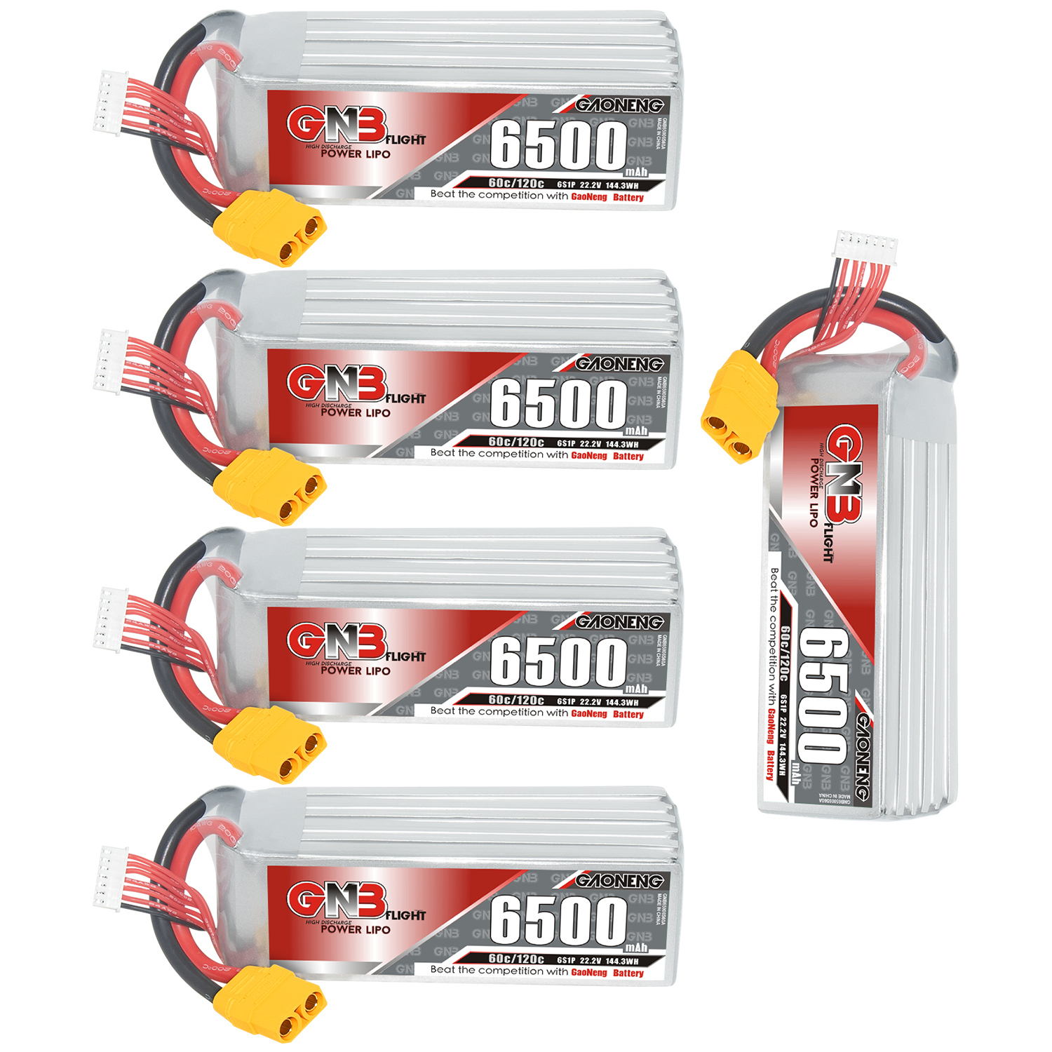 GAONENG GNB 6S 22.2V 6500mAh 60C LiPo Battery XT90