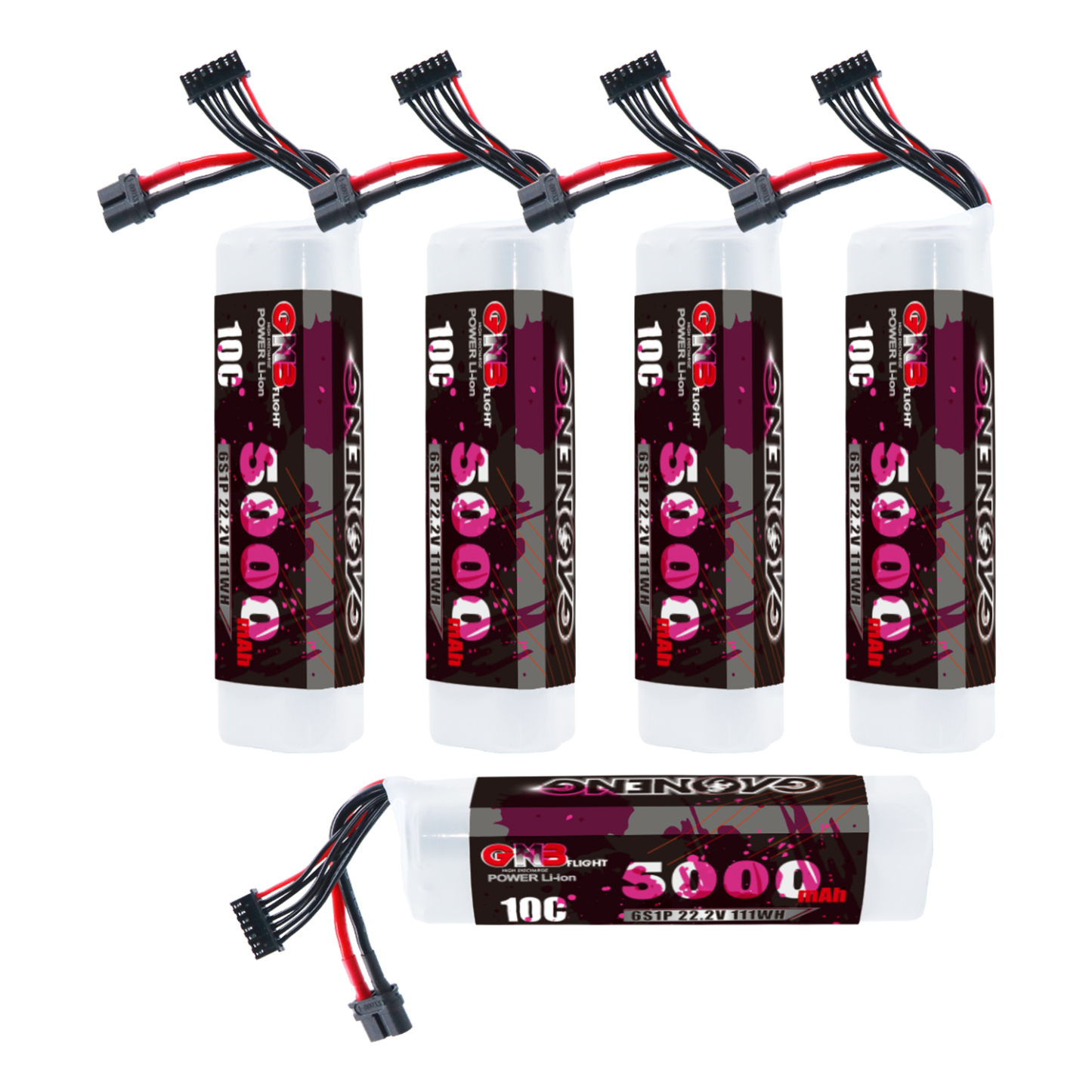 GAONENG GNB 6S 22.2V 5000mAh 10C XT60 Li-ion Battery made with Samsung 21700 50S