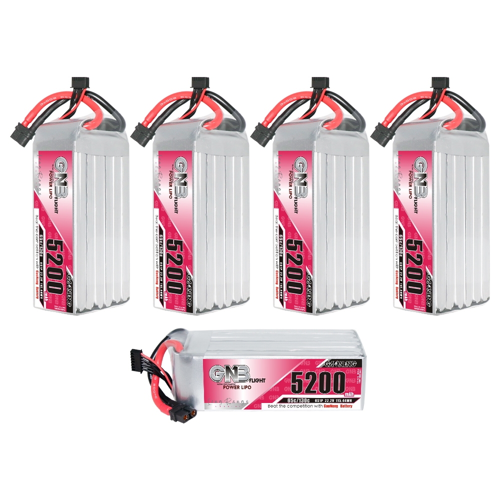 GAONENG GNB 6S 22.2V 5200mAh 65C LiPo Battery XT60