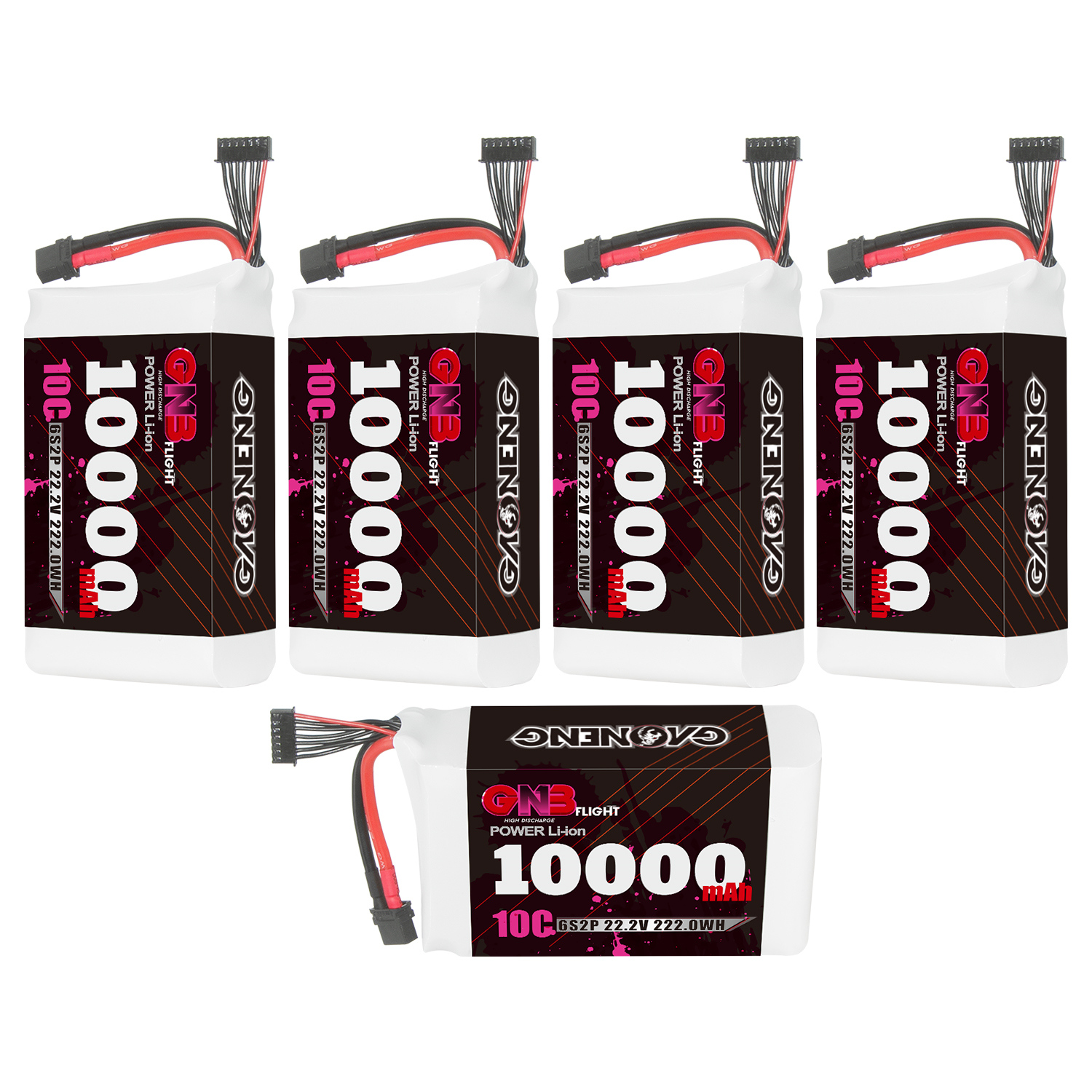GAONENG GNB 6S 22.2V 10000mAh 10C XT60 Li-ion Battery made with Samsung 21700 50S