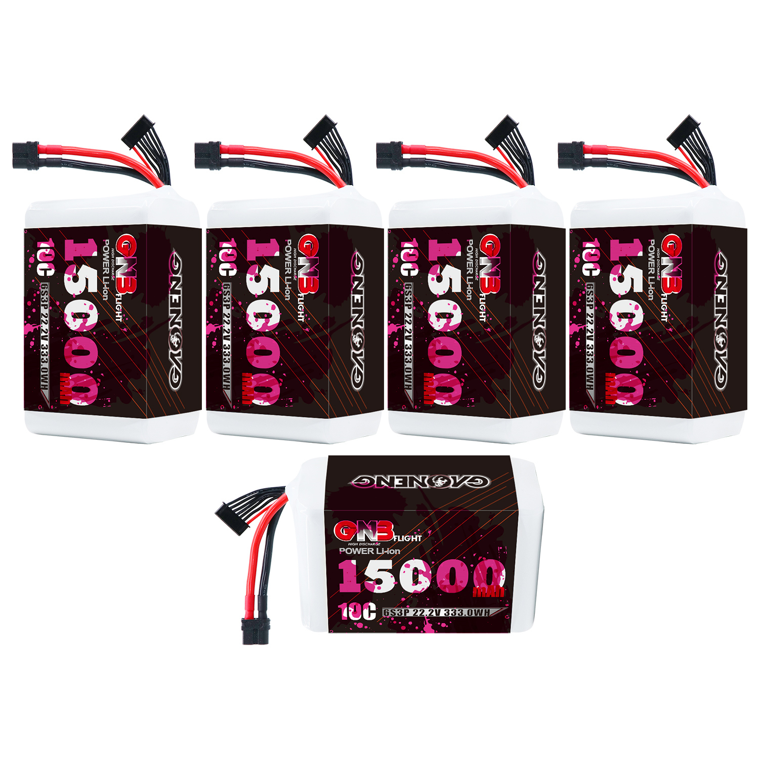 GAONENG GNB 6S 22.2V 15000mAh 10C XT60 Li-ion Battery made with Samsung 21700 50S