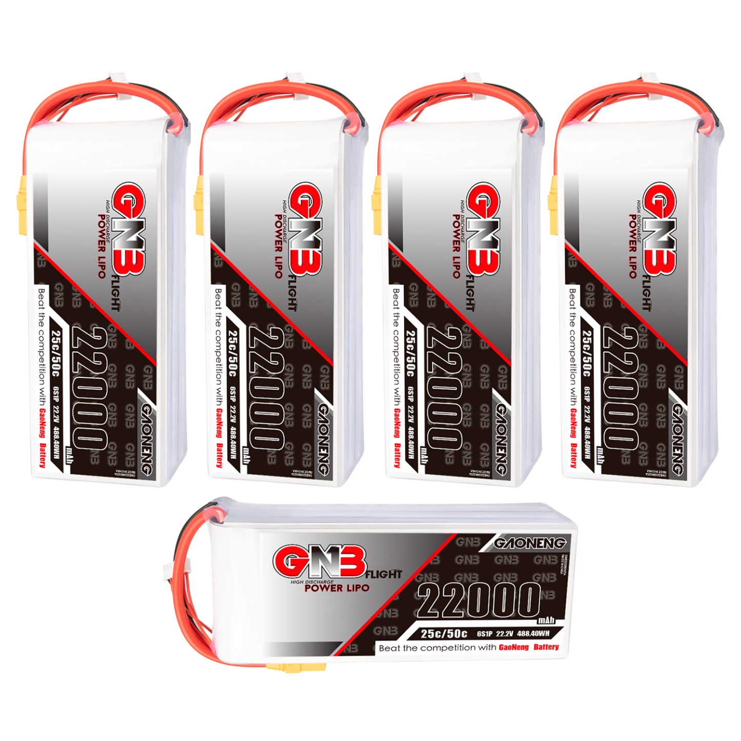 GAONENG GNB 6S1P 22.2V 22000mAh 25C RC LiPo Battery XT90