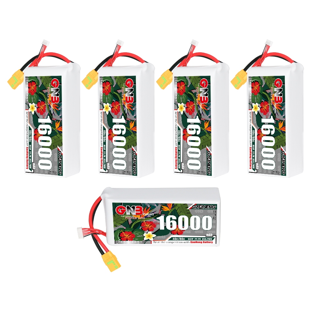 GAONENG GNB 6S1P 22.2V 16000mAh 40C RC LiPo Battery XT90S Anti-Spark