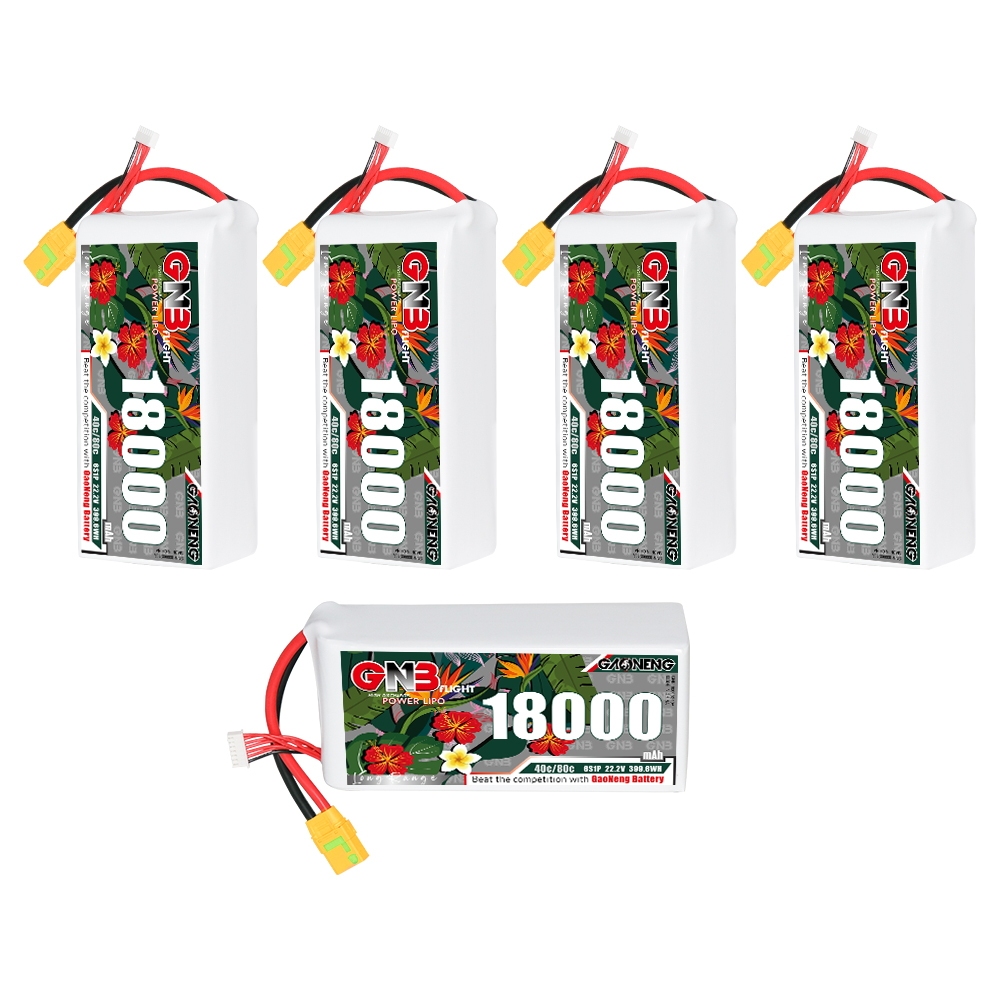 GAONENG GNB 6S1P 22.2V 18000mAh 40C RC LiPo Battery XT90S Anti-Spark