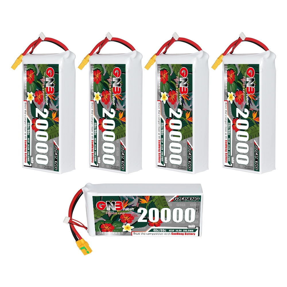 GAONENG GNB 4S1P 14.8V 20000mAh 40C RC LiPo Battery XT90S Anti-Spark