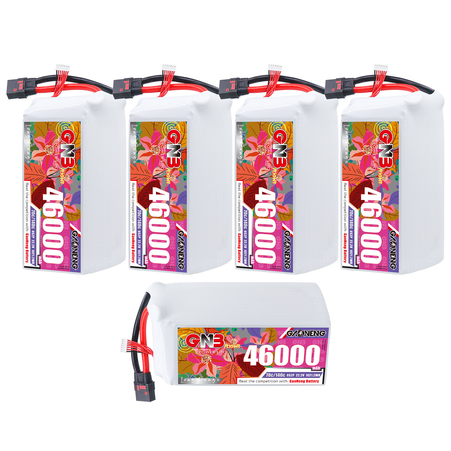 GAONENG GNB 6S2P 22.2V 46000mah 70C RC LiPo Battery QS8