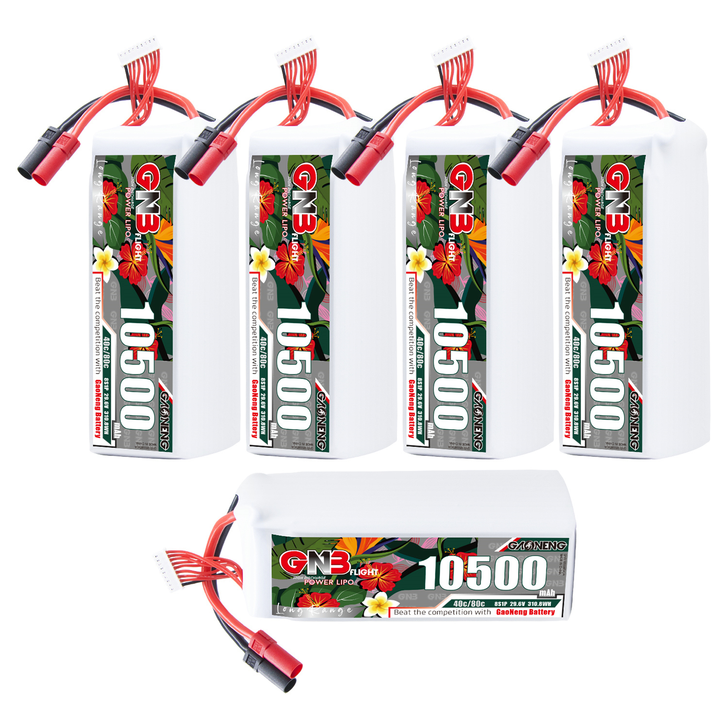 GAONENG GNB 8S1P 29.6V 10500mah 40C LiPo Battery XT150