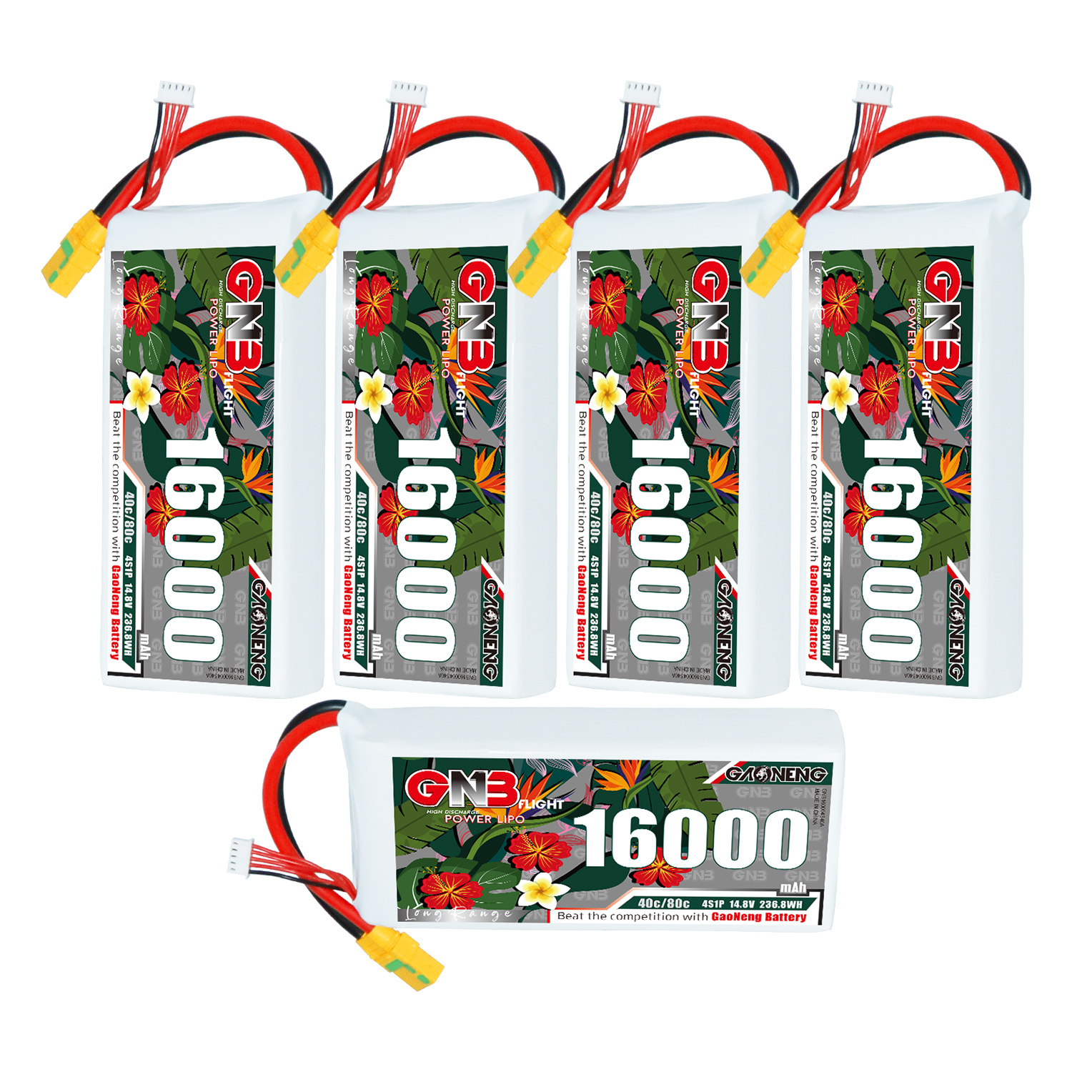 GAONENG GNB 4S1P 14.8V 16000mAh 40C RC LiPo Battery XT90S Anti-Spark