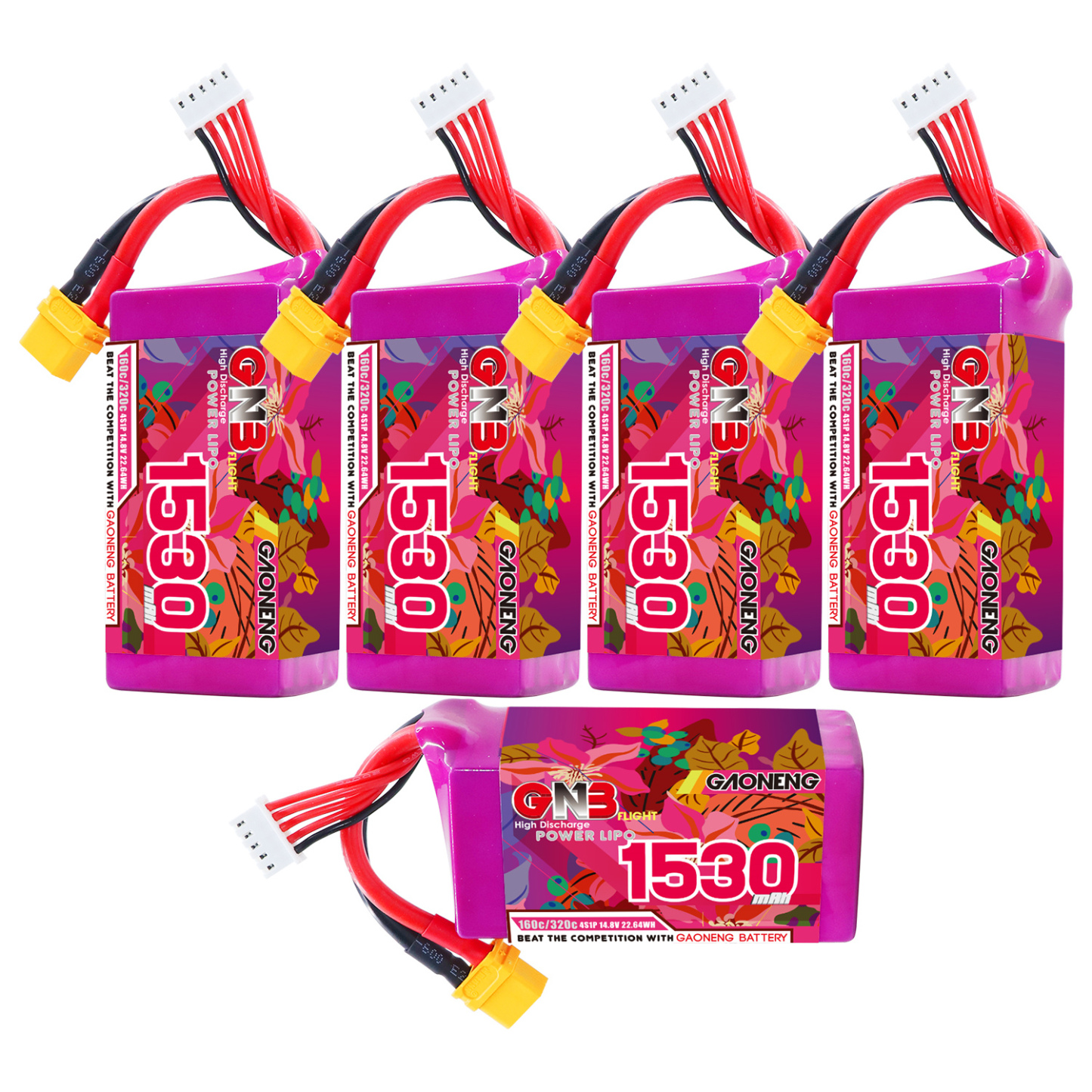 GAONENG GNB 4S 14.8V 1530mAh 160C XT60 LiPo Battery