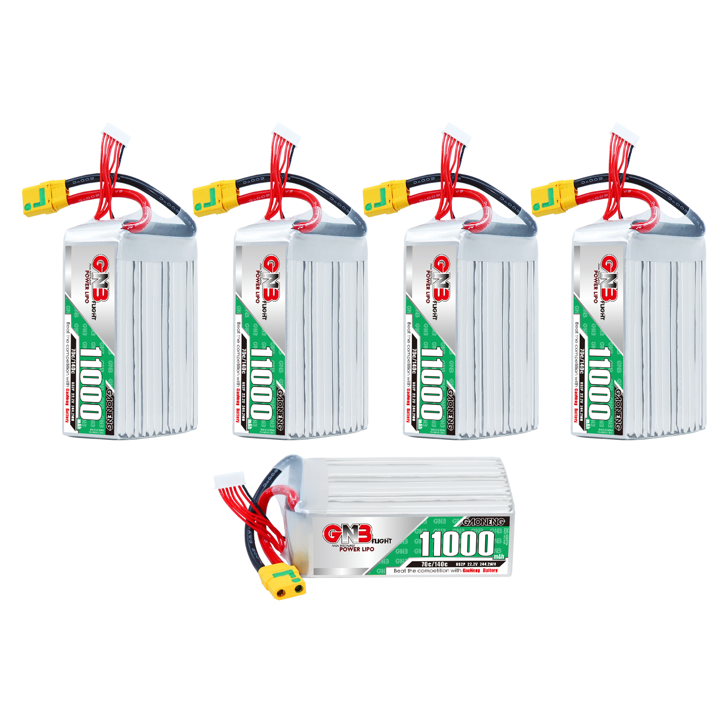 GAONENG GNB 6S 22.2V 11000mAh 11AH 70g RC LiPo Battery XT90S Anti Spark