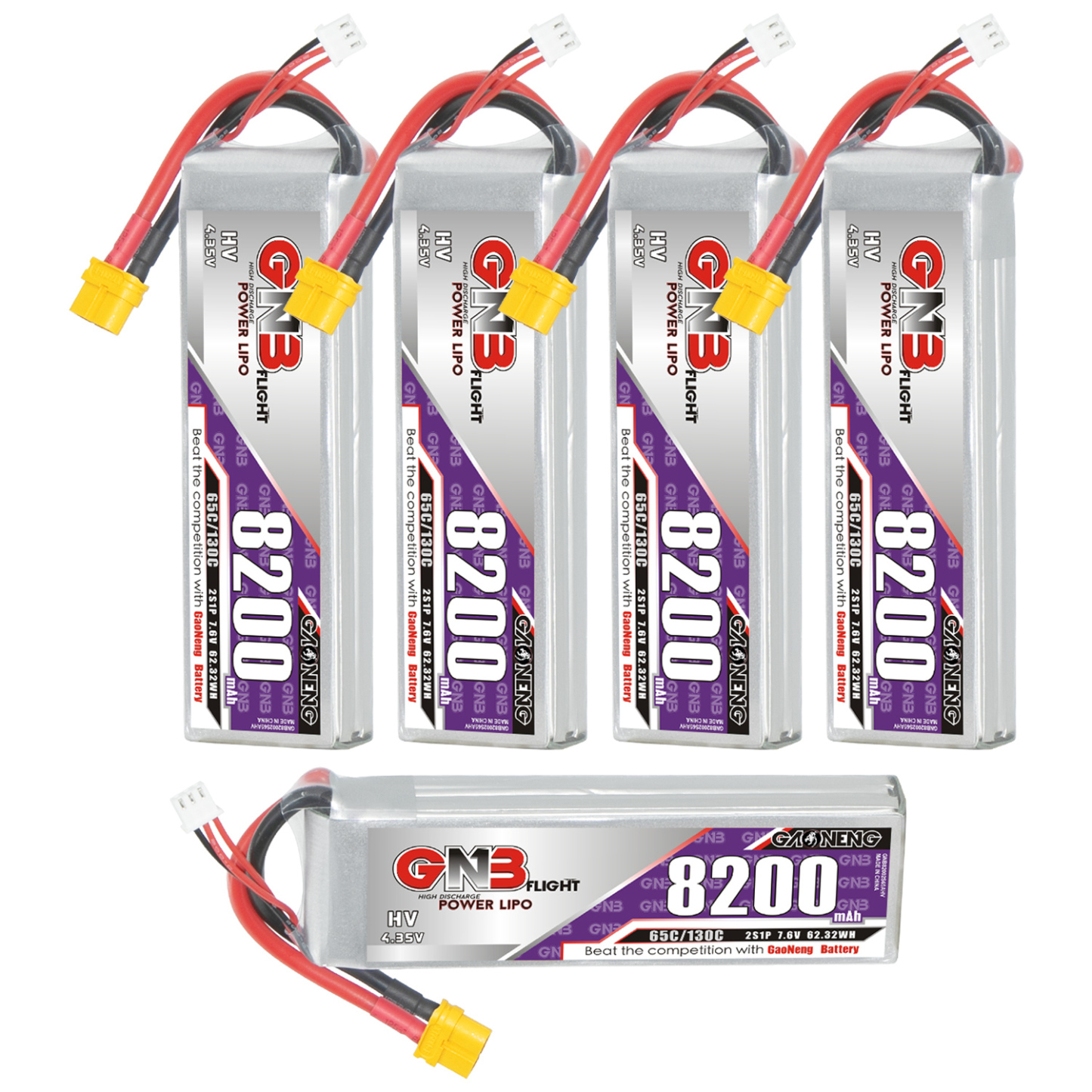 GAONENG GNB HV 2S 7.6V 8200mAh 65C XT60 LiPo Battery