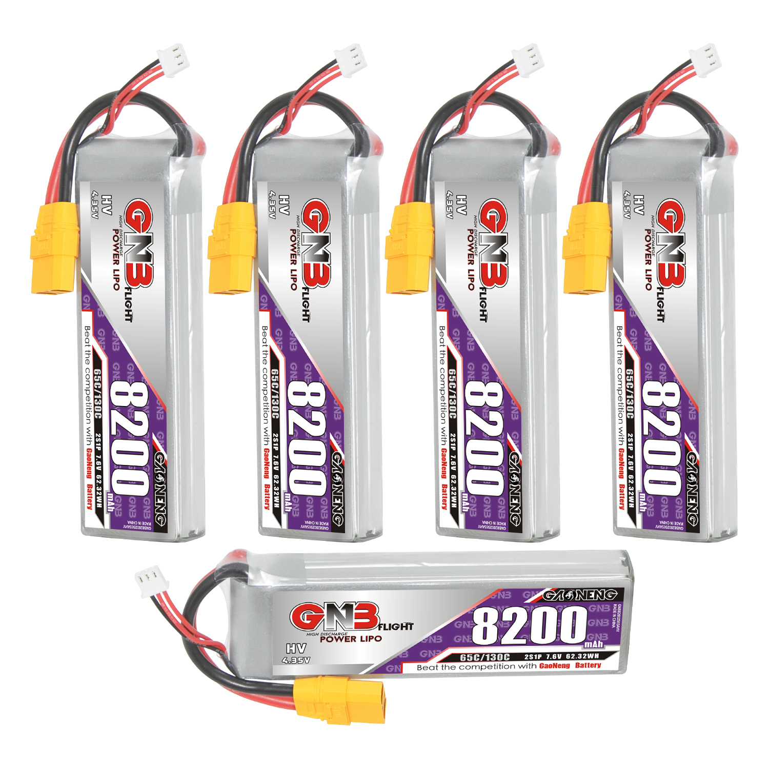 GAONENG GNB HV 2S 7.6V 8200mAh 65C XT90 LiPo Battery