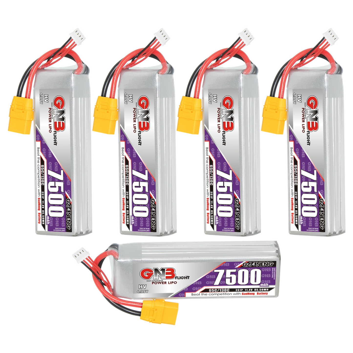GAONENG GNB HV 3S 11.4V 7500mah 65C LiPo Battery XT90