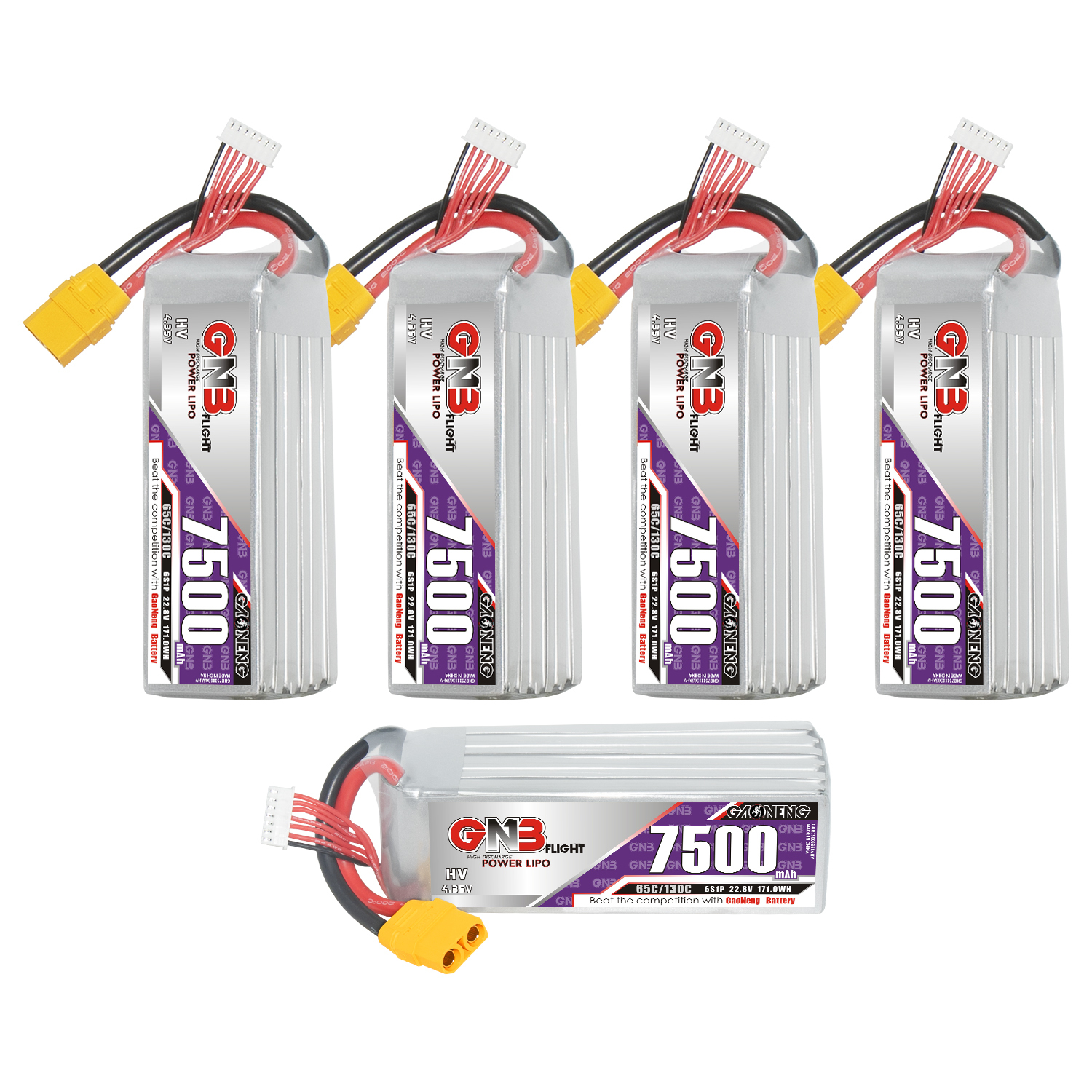 GAONENG GNB HV 6S 22.8V 7500mAh 65C LiPo Battery XT90