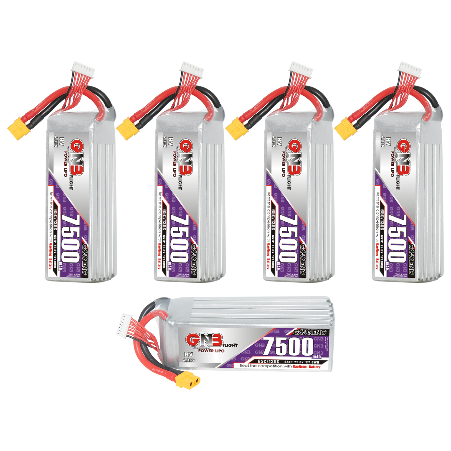 GAONENG GNB HV 6S 22.8V 7500mAh 65C LiPo Battery XT60