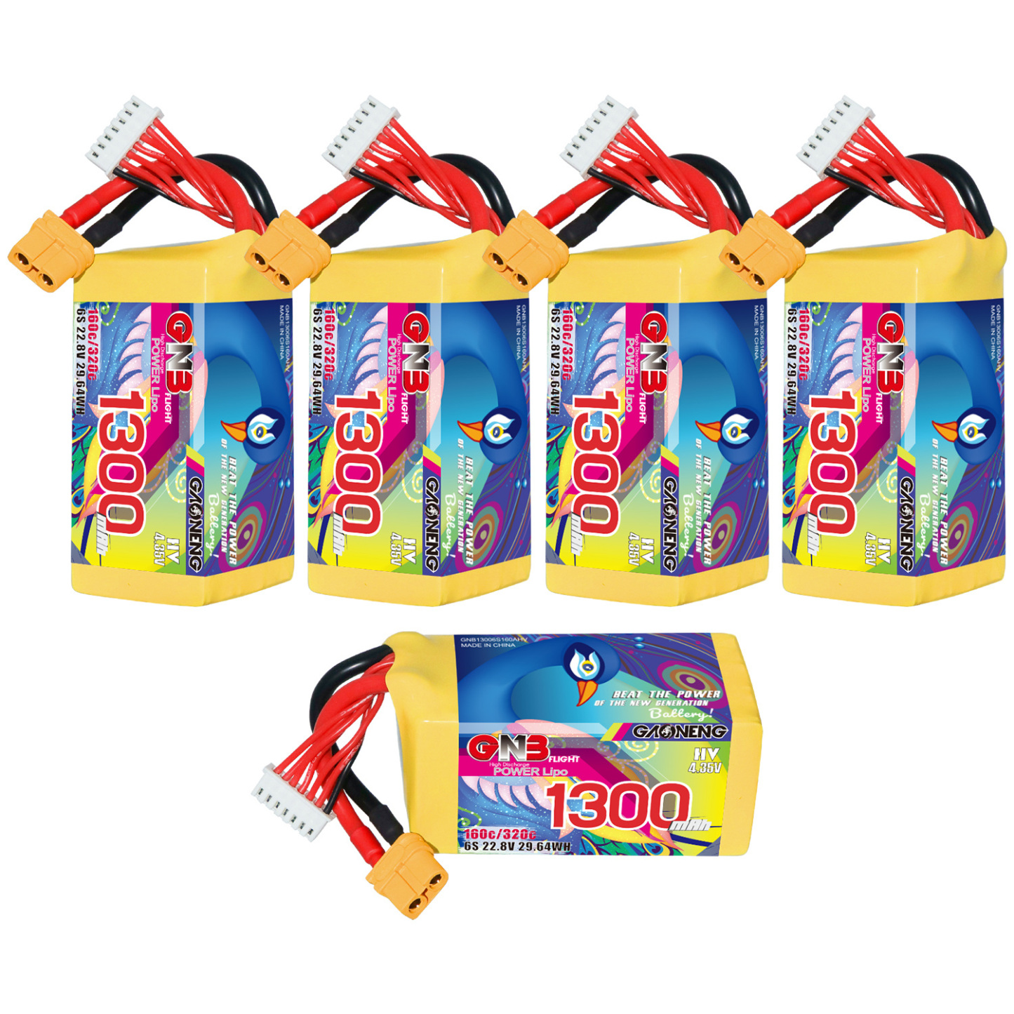 GAONENG GNB LiHV 6S 22.8V 1300mAh 160C XT60 LiPo Battery