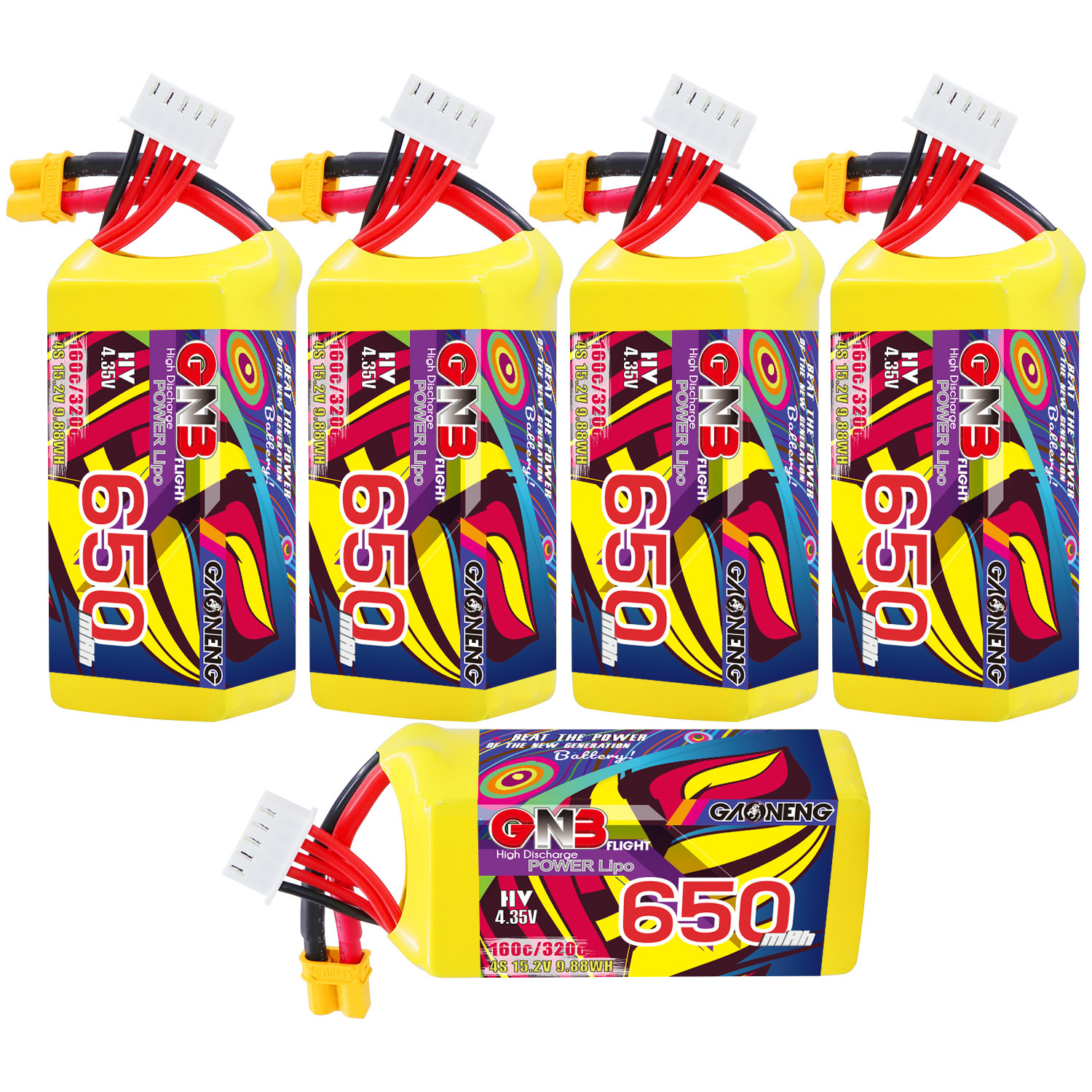 GAONENG GNB LiHV 4S 15.2V 650mAh 160C XT30 HV LiPo Battery