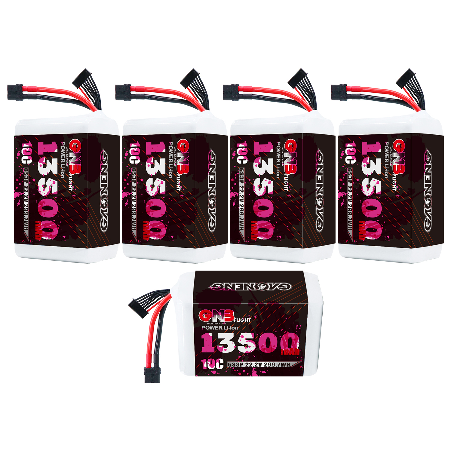 GAONENG GNB 6S 22.2V 13500mah 10C XT60 Li-ion Battery made with Molicel 21700 P45B