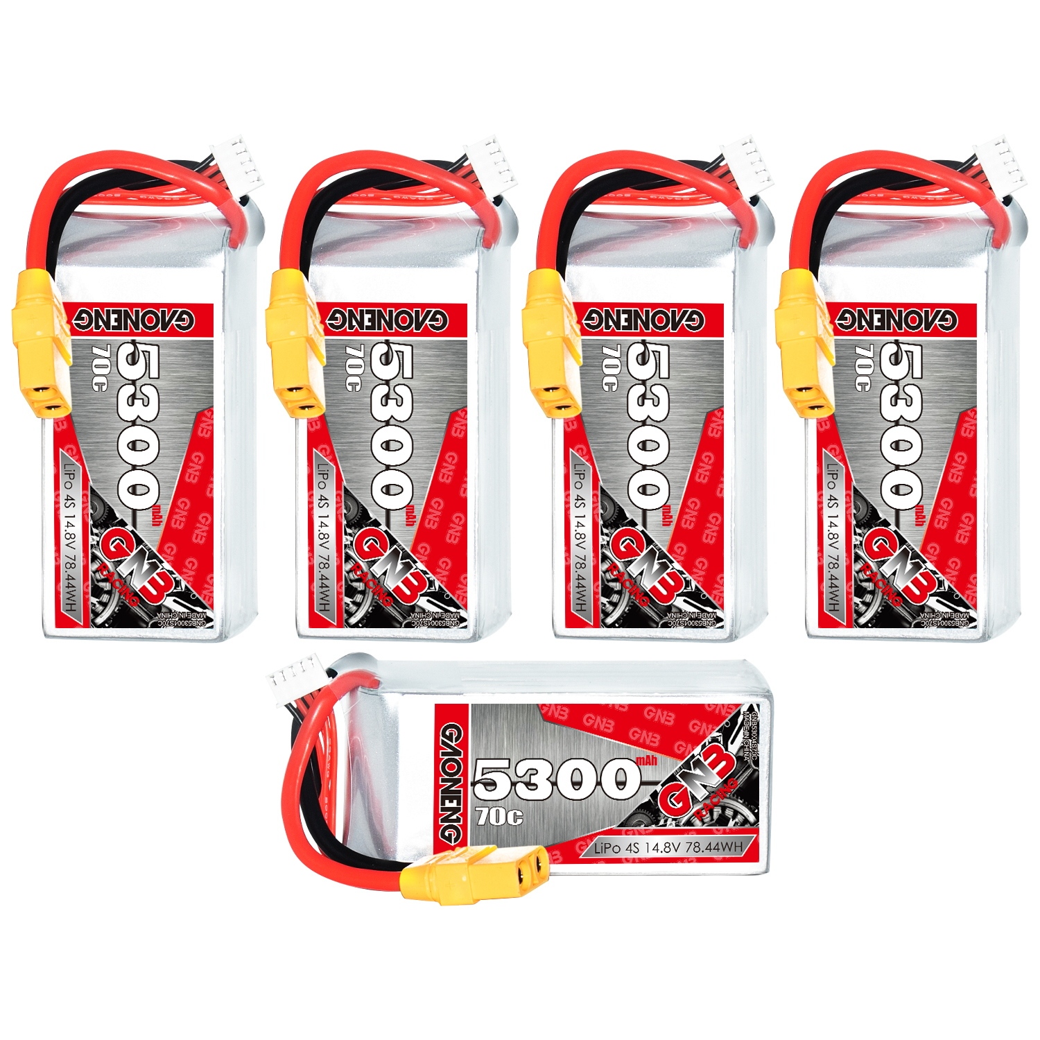 GAONENG GNB 4S 14.8V 5300mAh 70C LiPo Battery XT90