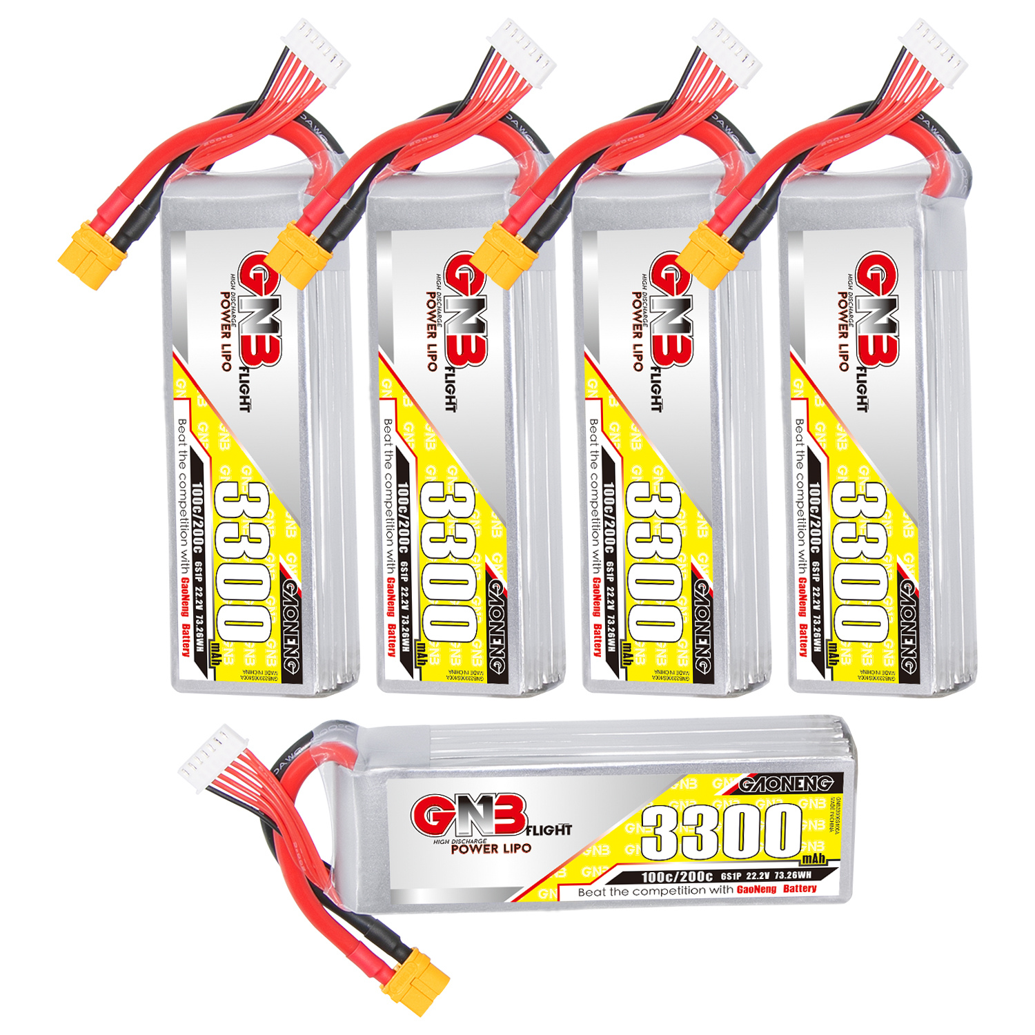 GAONENG GNB 6S 22.2V 3300mAh 100C LiPo Battery XT60