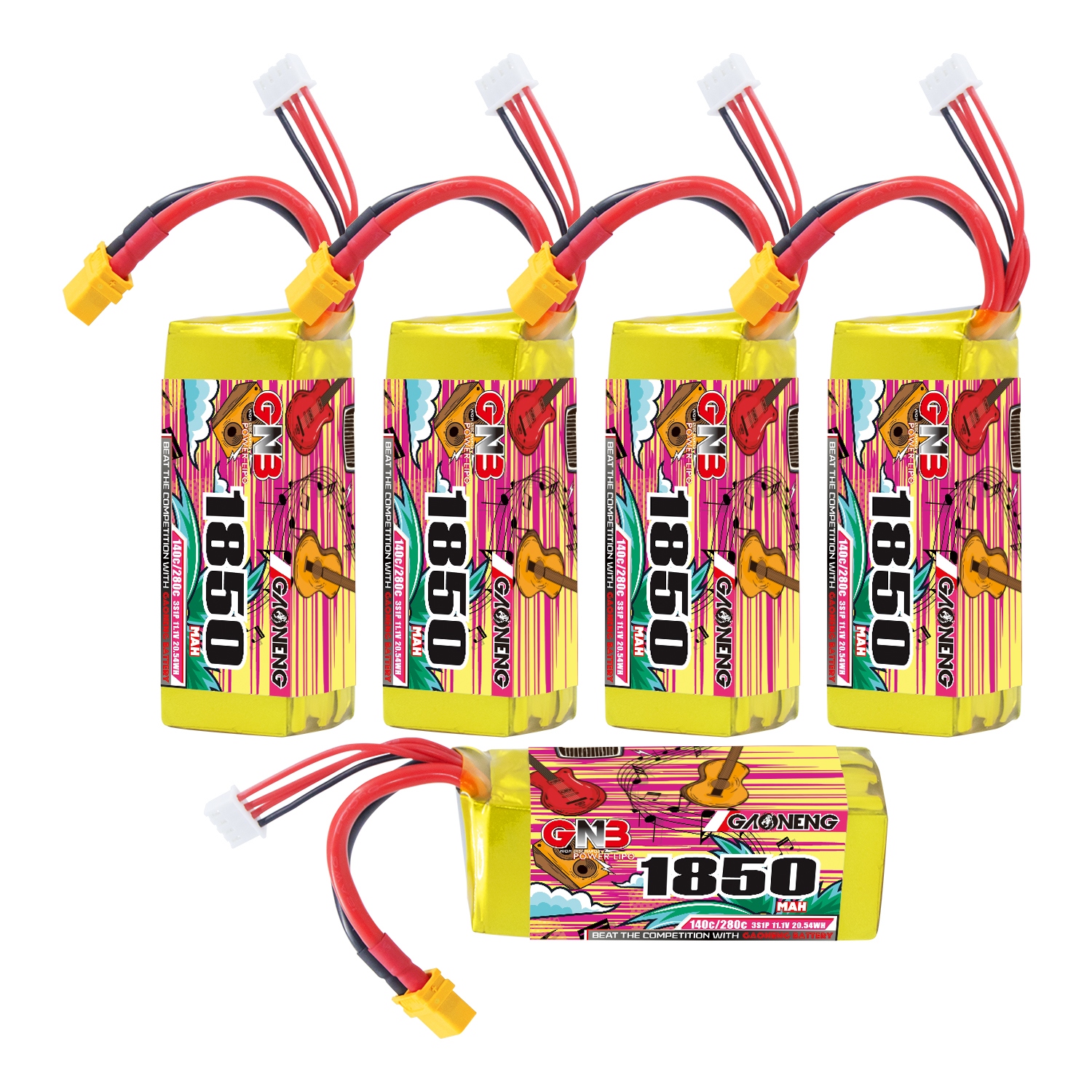 GAONENG GNB 3S 11.1V 1850mAh 140C XT60 LiPo Battery