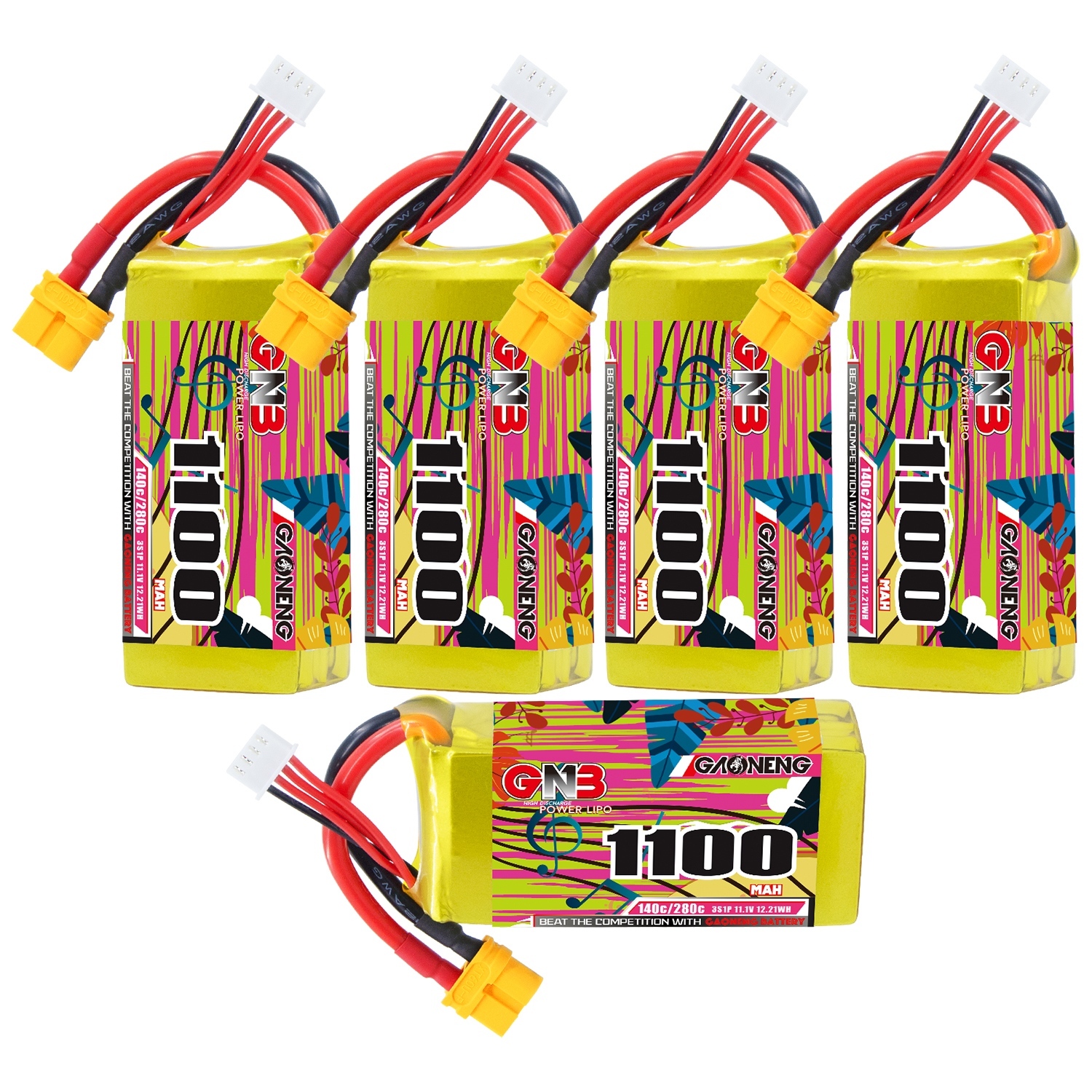 GAONENG GNB 3S 11.1V 1100mAh 140C XT60 LiPo Battery