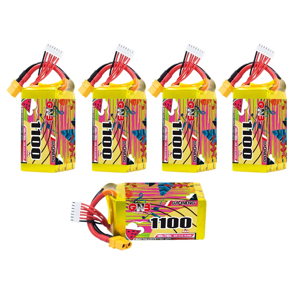 GAONENG GNB 6S 22.2V 1100mAh 140C XT60 LiPo Battery