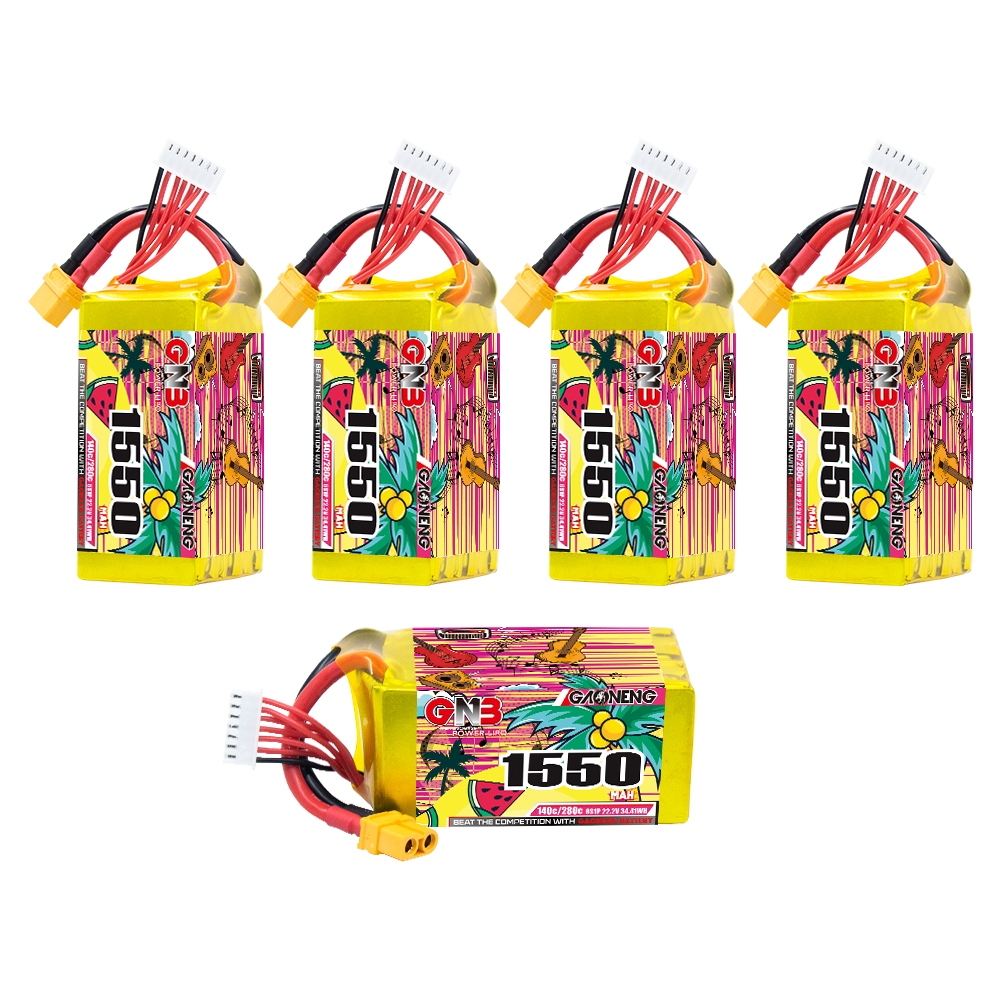 GAONENG GNB 6S 22.2V 1550mAh 140C XT60 LiPo Battery