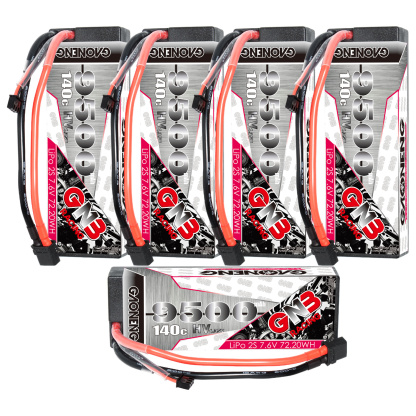 GAONENG GNB LiHV 2S 7.6V 9500mAh 140C Cabled Hard Case LiPo Battery XT60