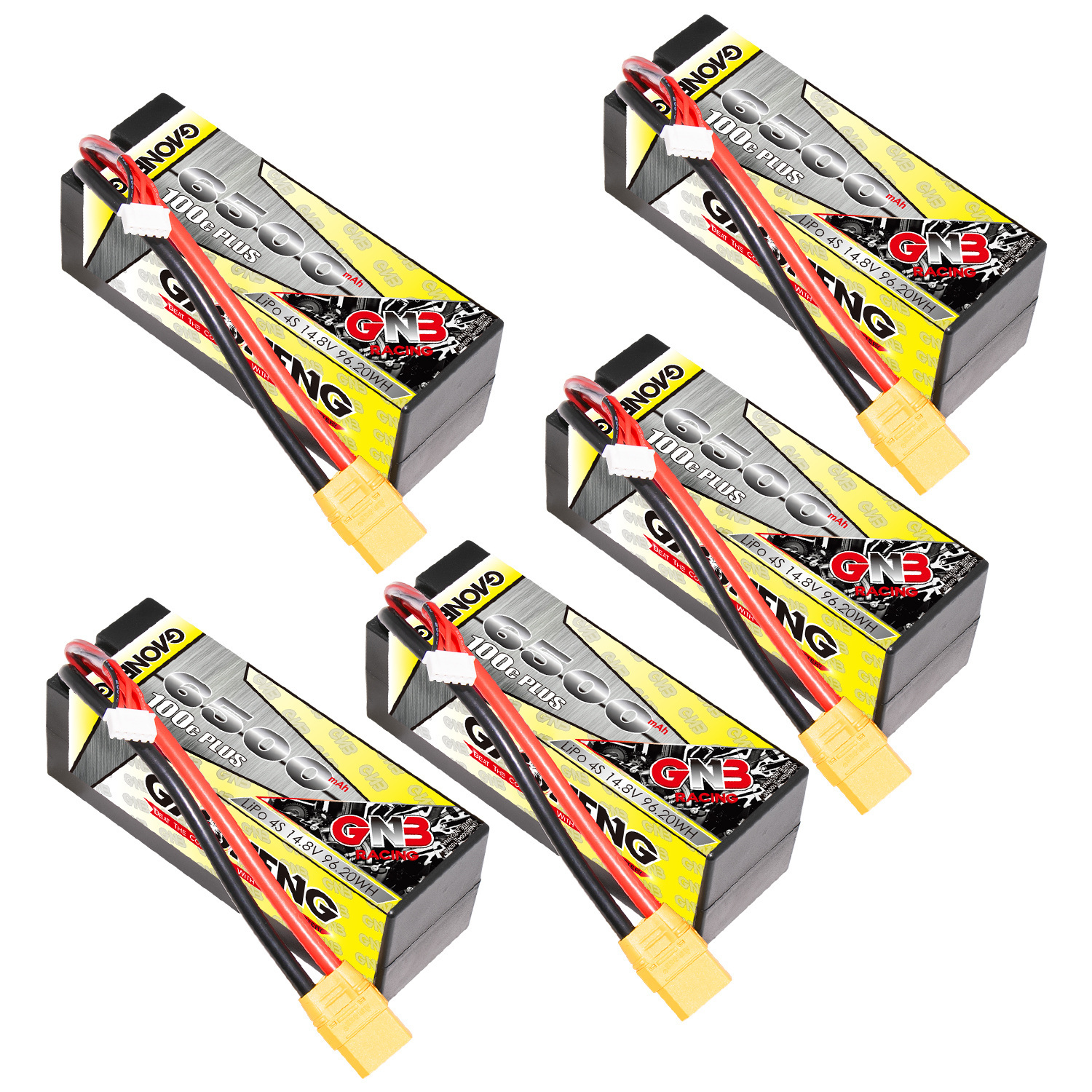GAONENG GNB 4S 14.8V 6500mAh 100C Cabled Hard Case LiPo Battery XT90