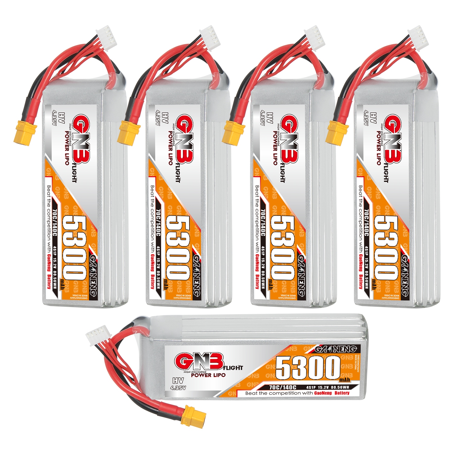 GAONENG GNB HV 4S 15.2V 5300mAh 70C LiPo Battery XT60