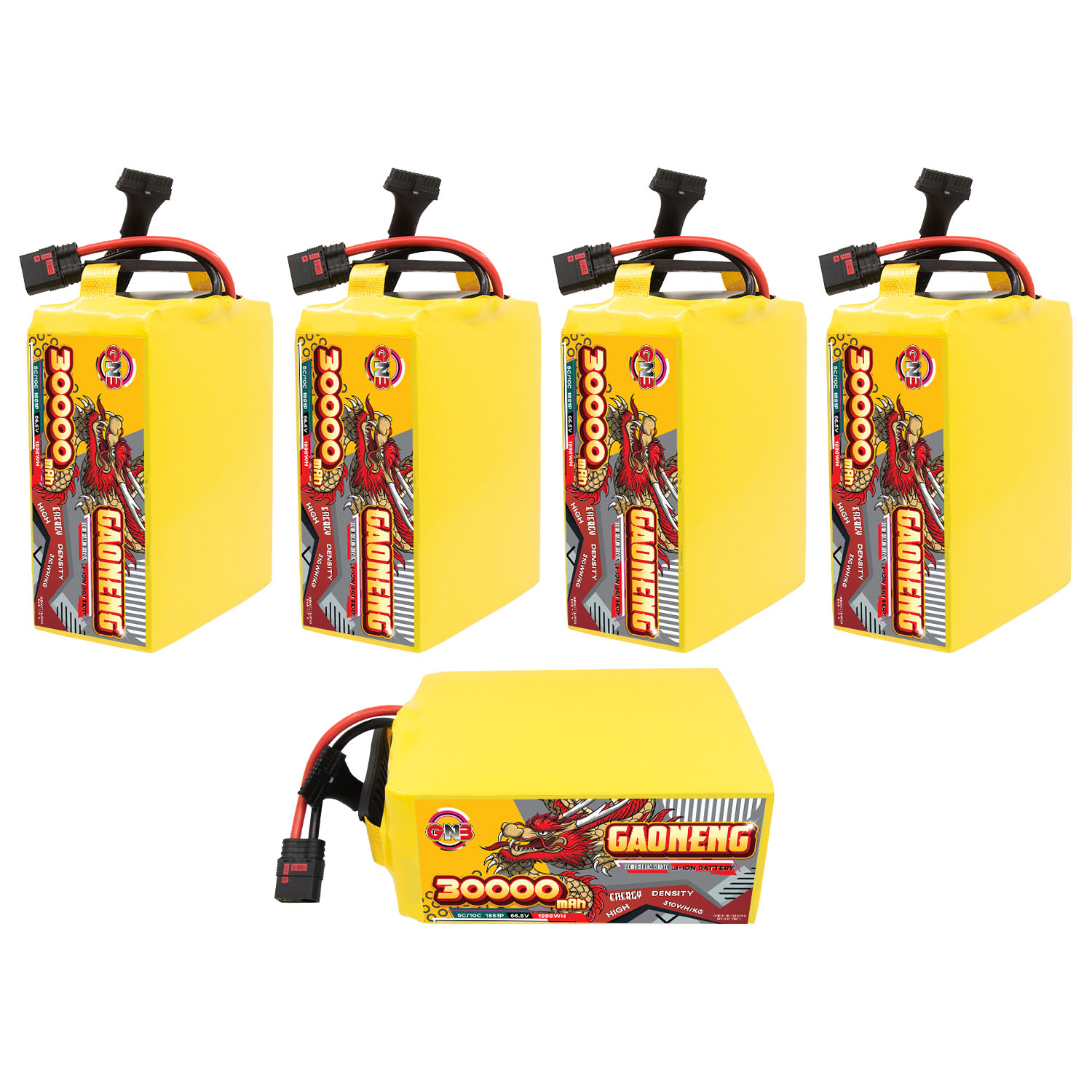 GAONENG GNB 30000mah 18S 66.6V 5C QS8 Semi Solid State Li-ion Battery 310WH/kg