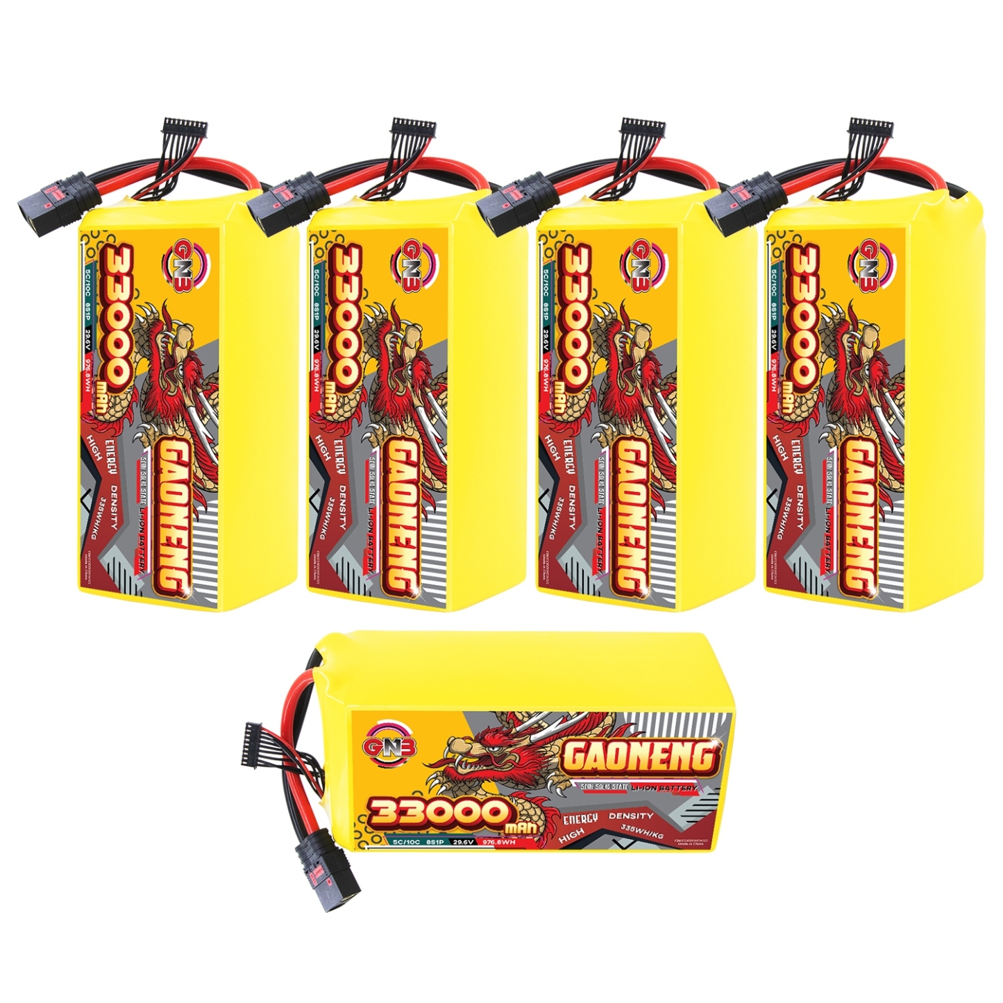 GAONENG GNB 33000mah 8S 29.6V 5C QS8 Semi Solid State Li-ion Battery 335WH/kg