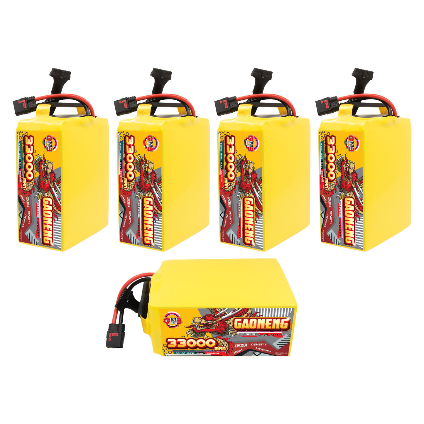 GAONENG GNB 33000mah 18S 66.6V 5C QS8 Semi Solid State Li-ion Battery 335WH/kg