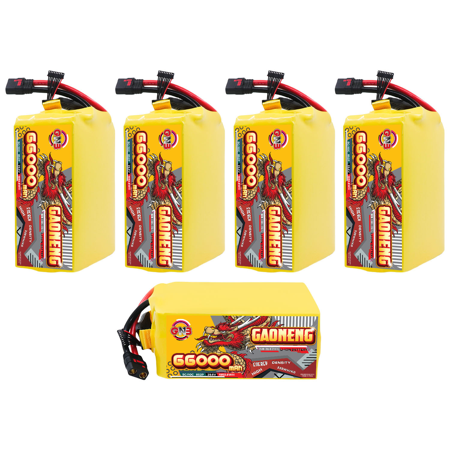GAONENG GNB 66000mah 8S 29.6V 5C QS8 Semi Solid State Li-ion Battery 335WH/kg