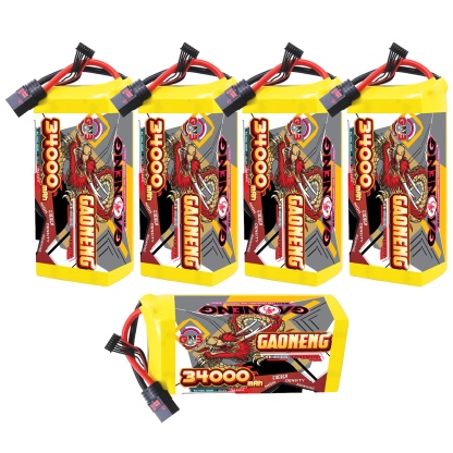 GAONENG GNB 34000mah 6S 22.2V 5C QS8 Semi Solid State Li-ion Battery 310WH/kg 