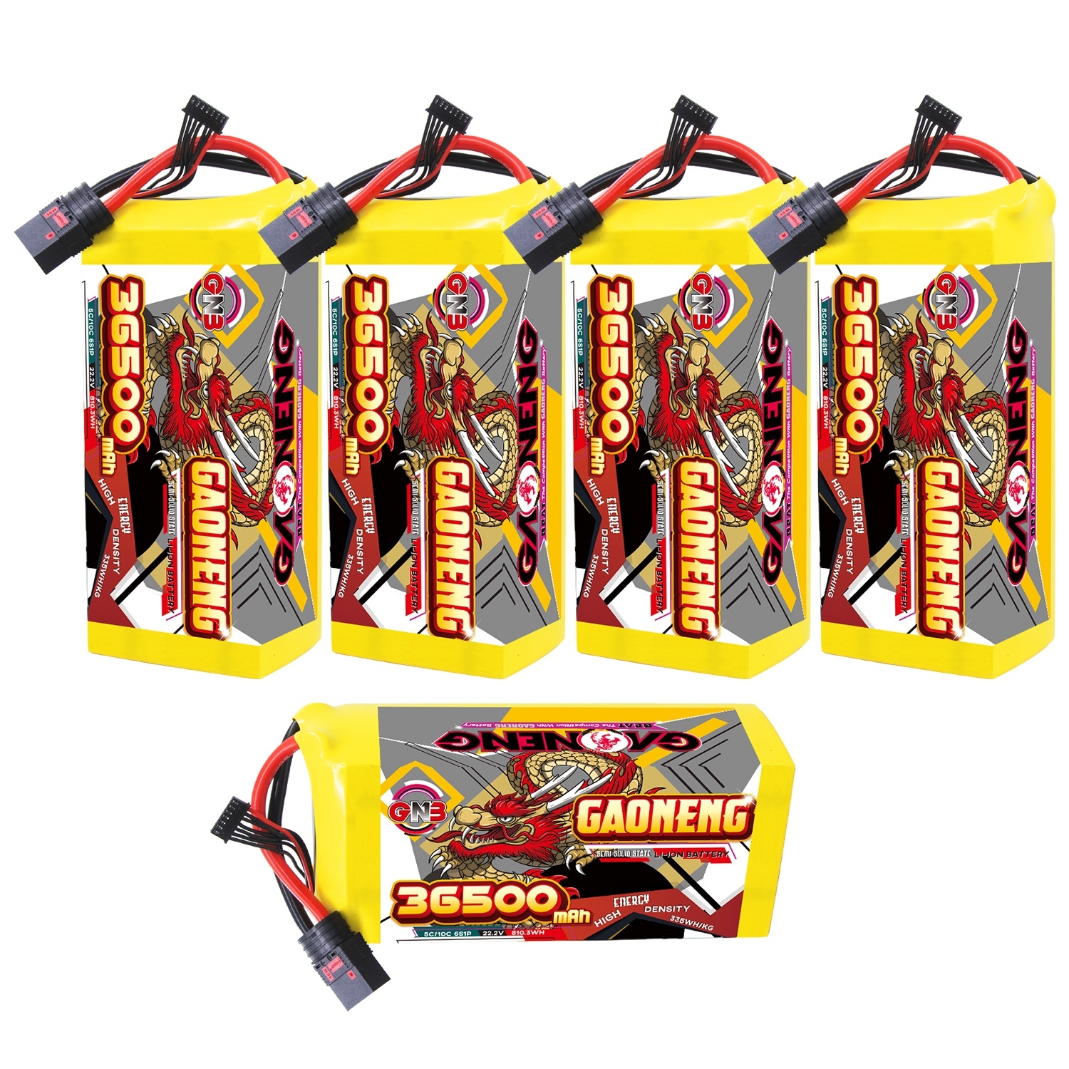 GAONENG GNB 36500mah 6S 22.2V 5C QS8 Semi Solid State Li-ion Battery 335WH/kg