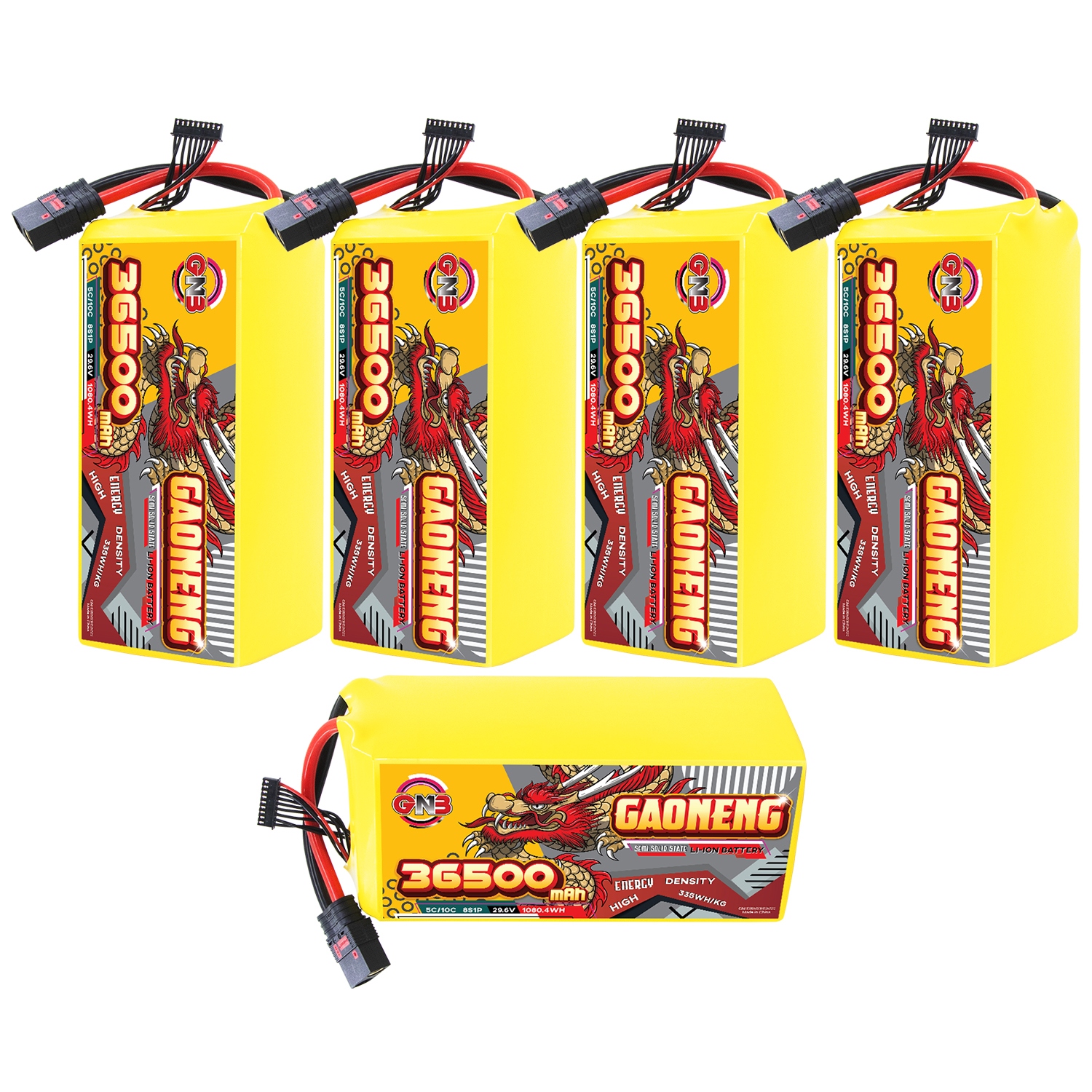 GAONENG GNB 36500mah 8S 29.6V 5C QS8 Semi Solid State Li-ion Battery 335WH/kg