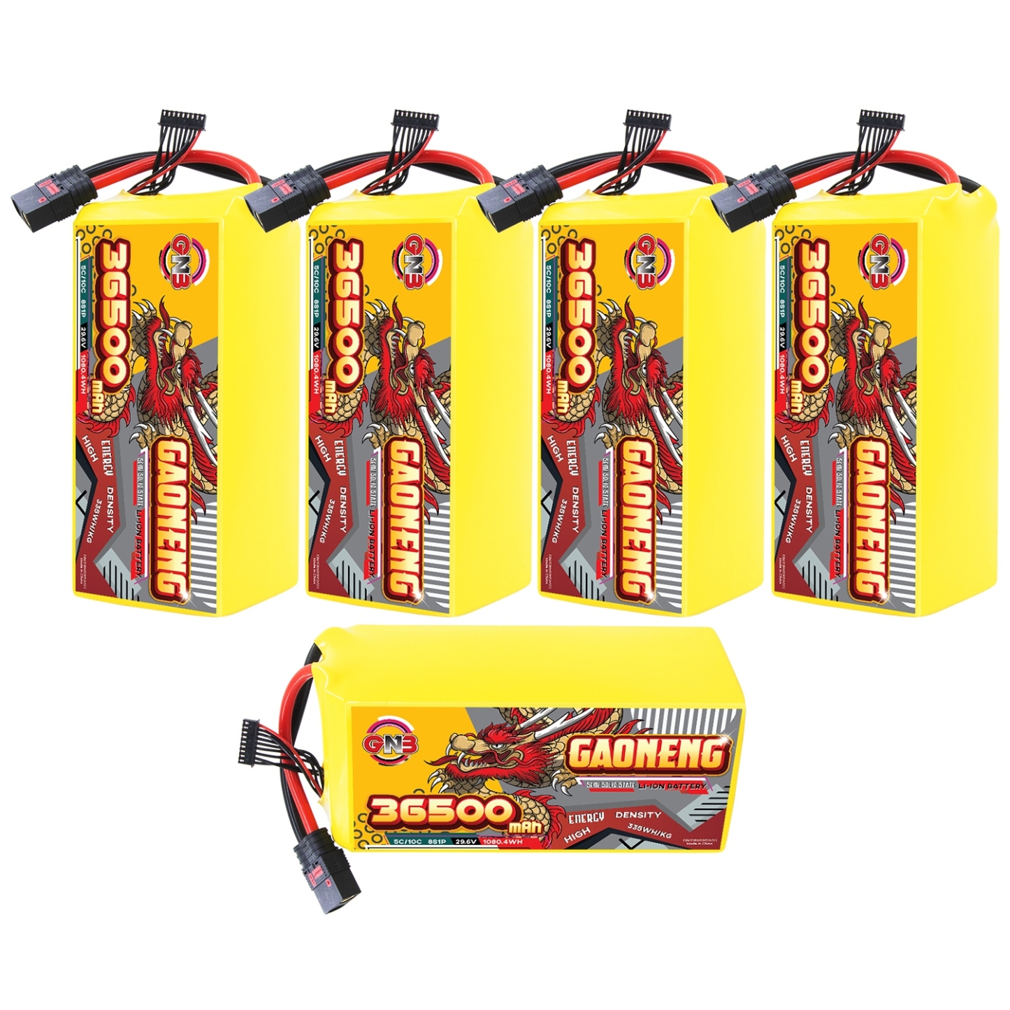 GAONENG GNB 36500mah 8S 29.6V 5C QS8 Semi Solid State Li-ion Battery 335WH/kg