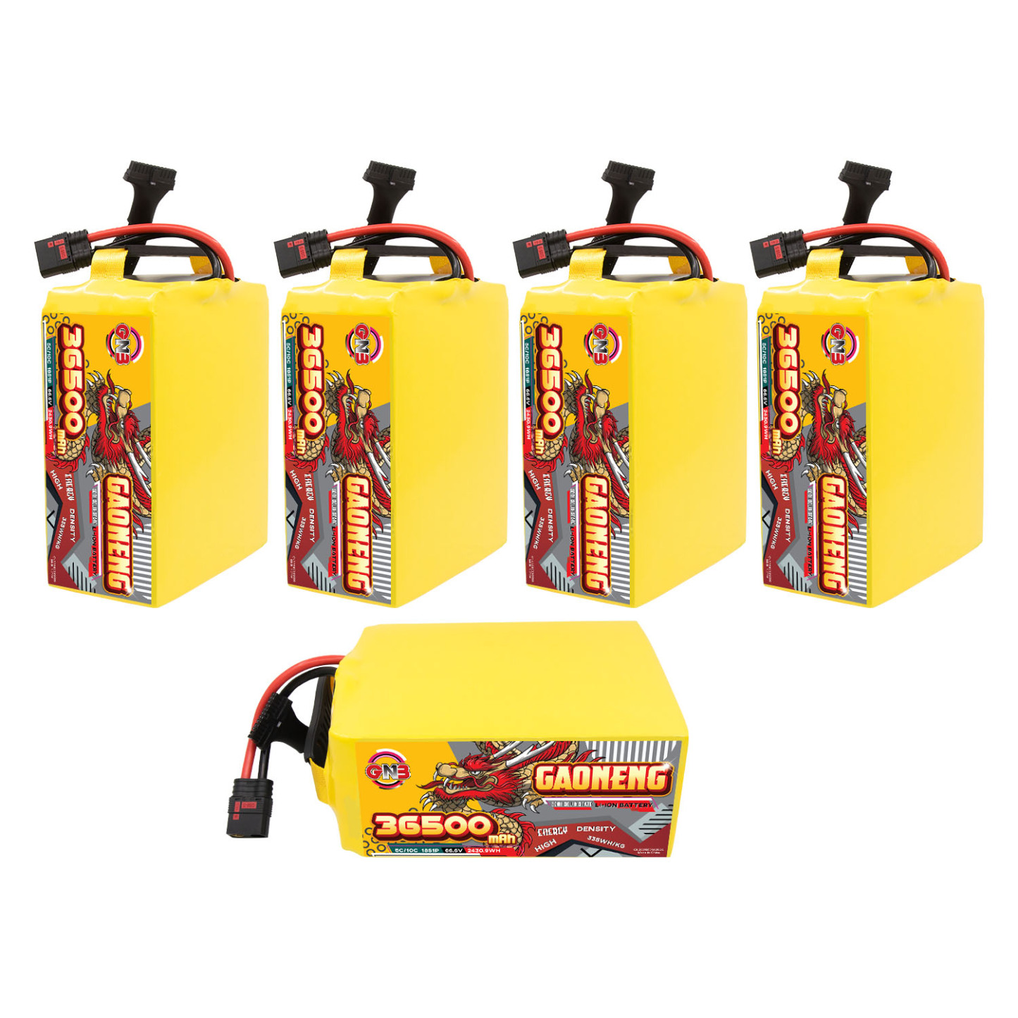 GAONENG GNB 36500mah 18S 66.6V 5C QS8 Semi Solid State Li-ion Battery 335WH/kg