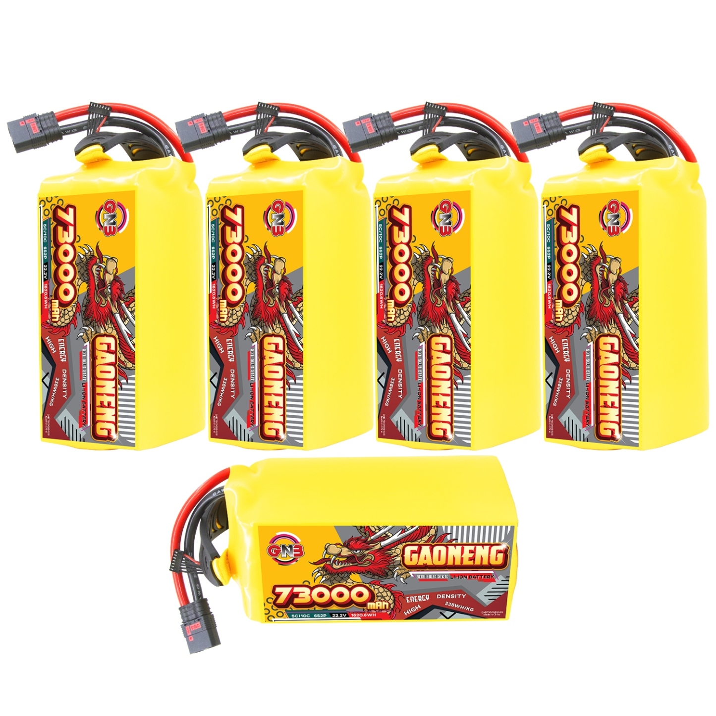 GAONENG GNB 73000mah 6S 22.2V 5C QS8 Semi Solid State Li-ion Battery 335WH/kg 